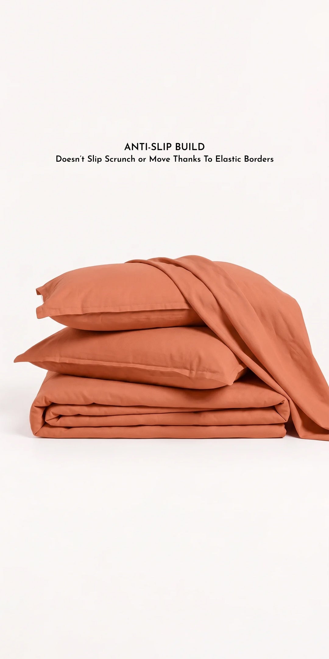 ZERIES PERCALE WEAVE EGYPTIAN COTTON FITTED BEDSHEET WITH 2 PILLOW CASES - Apricot