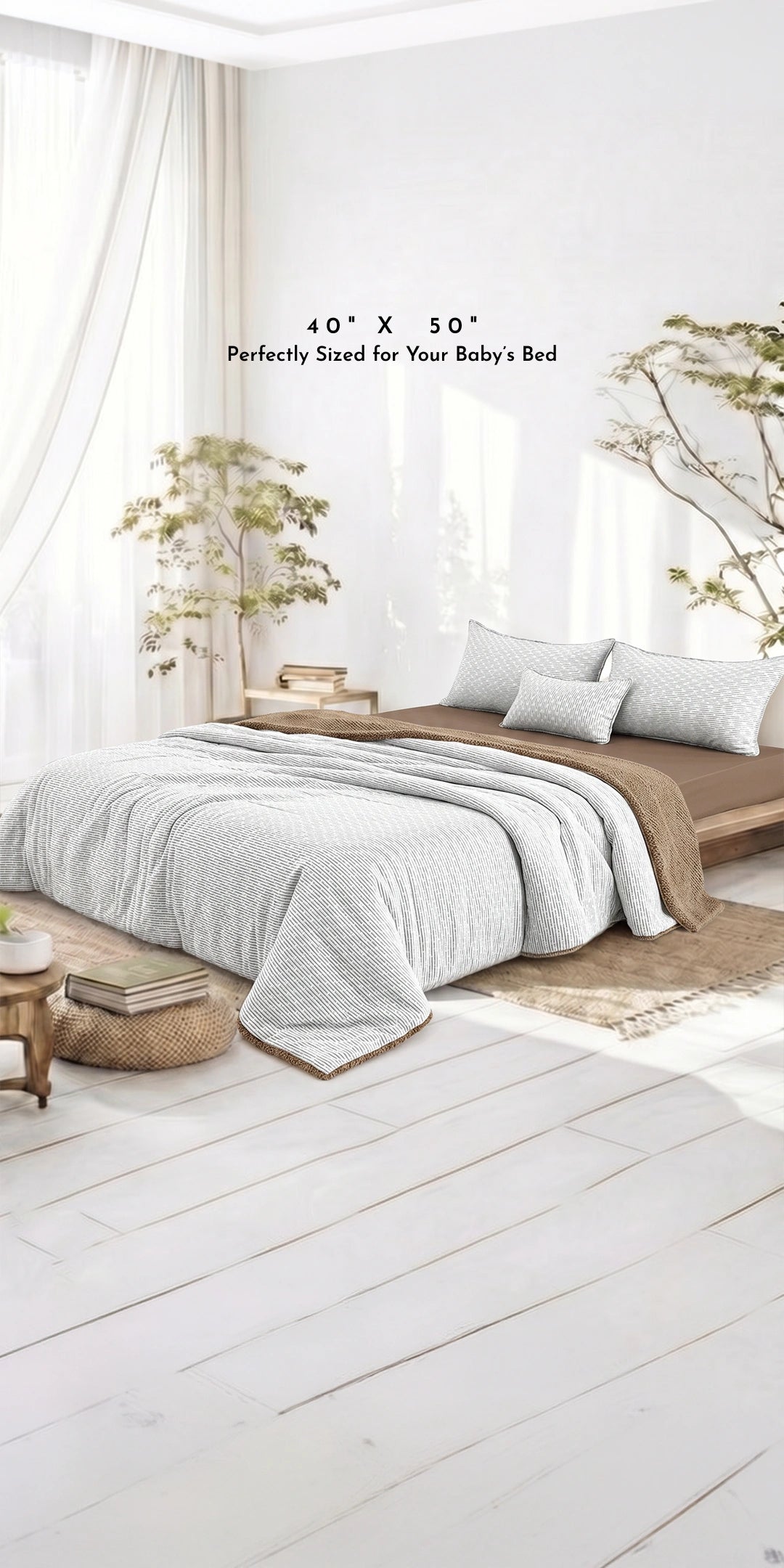 ZARF Reversible Baby Size Quilt With 1 Pillowcase (Limited Edition) - Arctic