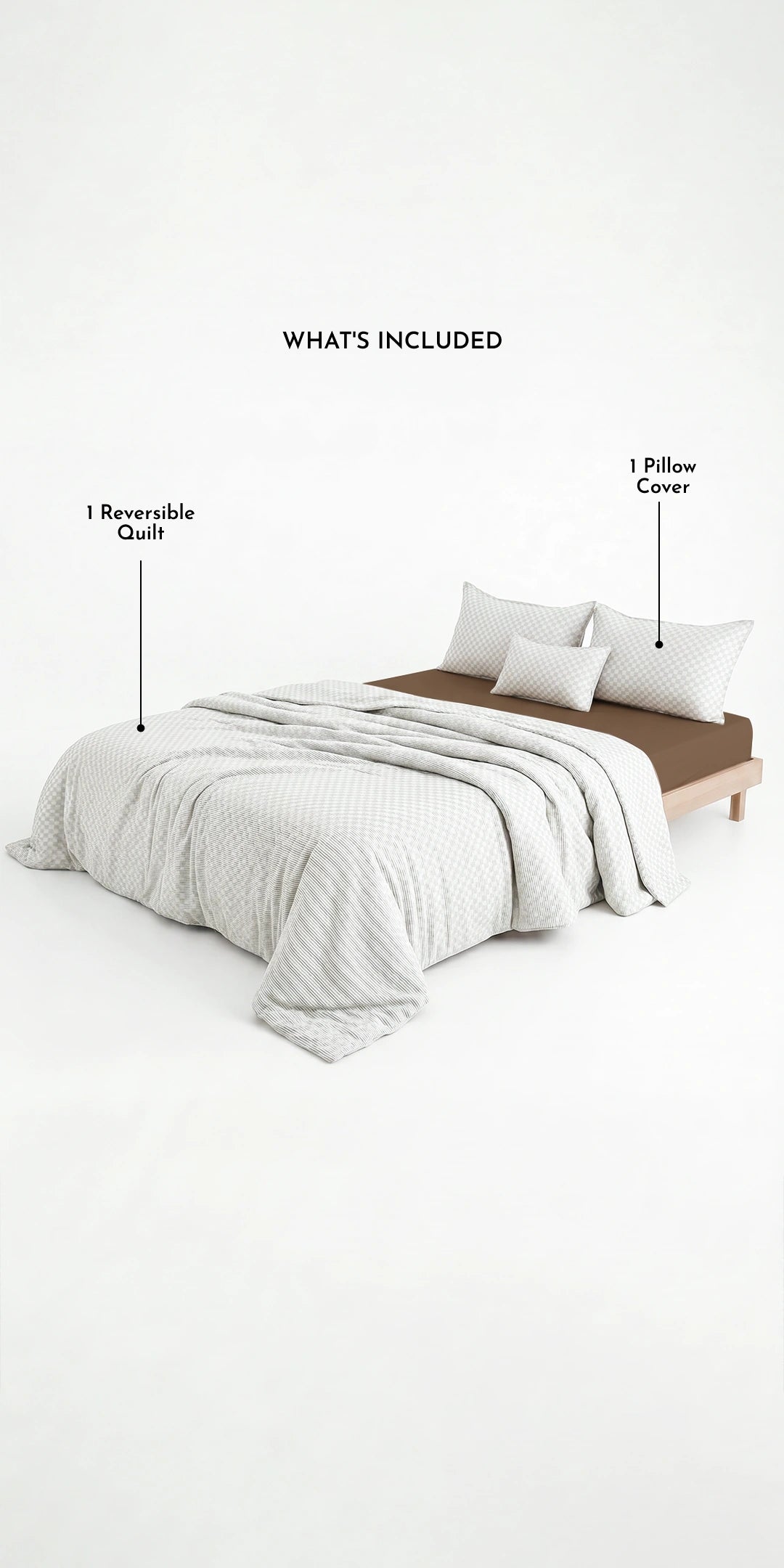 ZARF Reversible Baby Size Quilt With 1 Pillowcase (Limited Edition) - Arctic