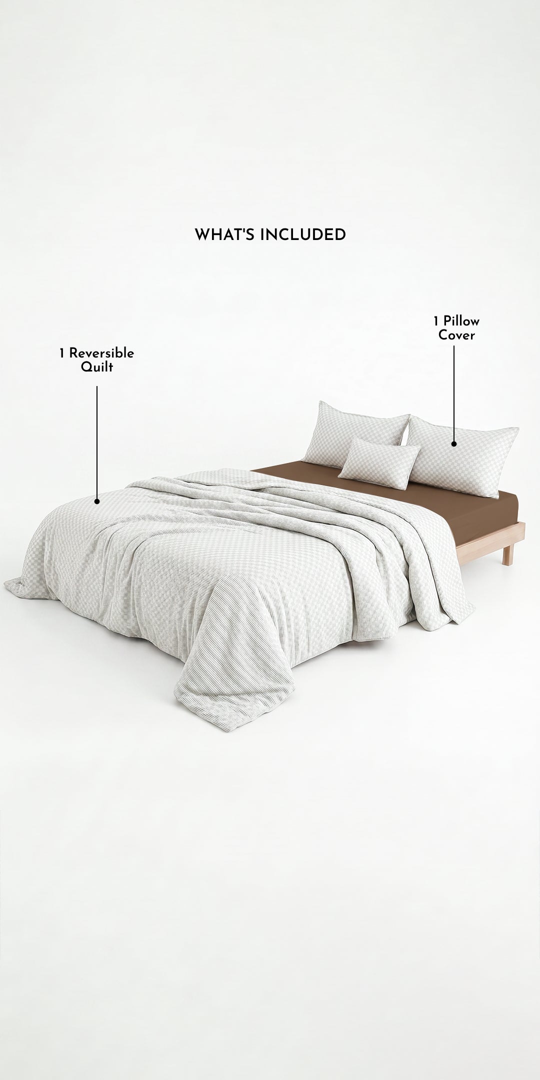 ZARF Reversible Baby Size Quilt With 1 Pillowcase (Limited Edition) - Arctic