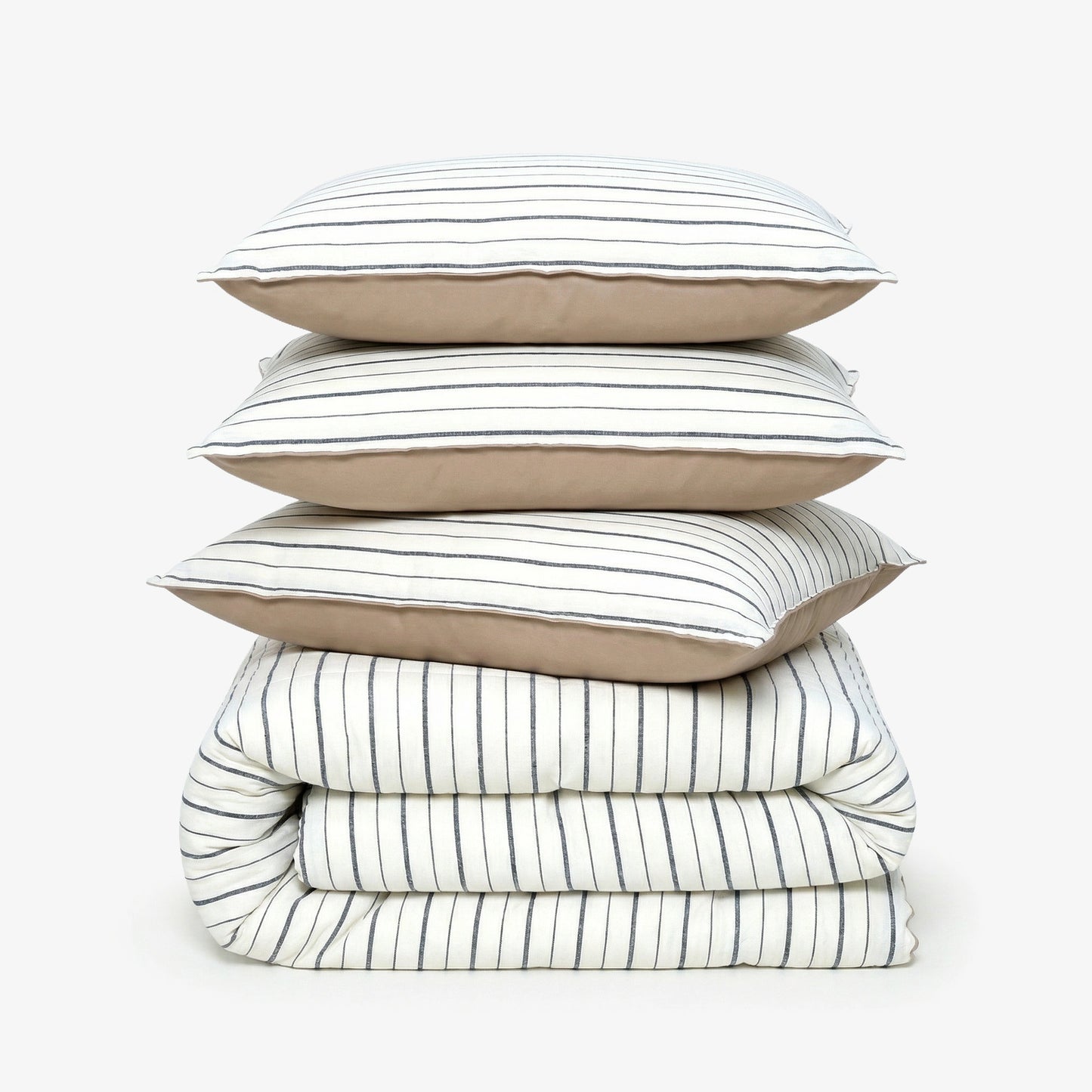 Linen Blend AC Comforter With 2 Pillow Cases and 1 Breakfast Pillow - Arden