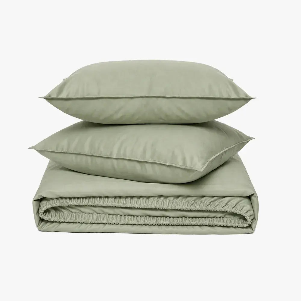 ZARF Italian Weave Fitted Bedsheet - Pine