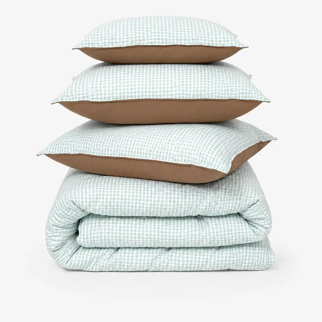 Linen Blend AC Comforter With 2 Pillow Cases and 1 Breakfast Pillow - Westbrook