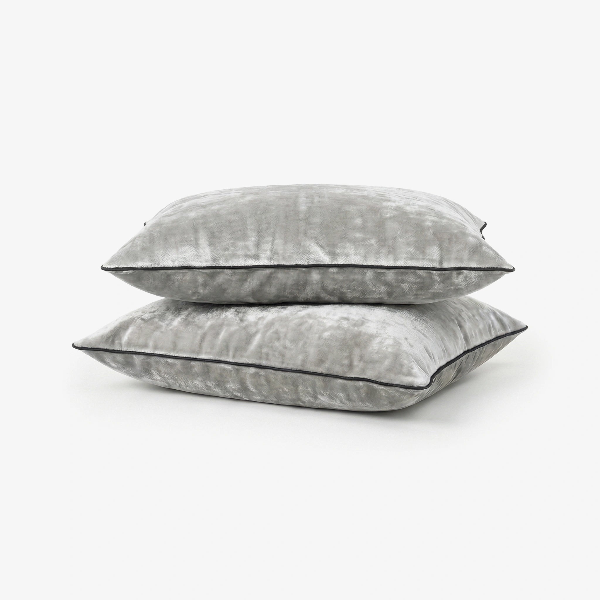 Premium Velvet Pillow Covers- Set Of 2 - Ash Grey
