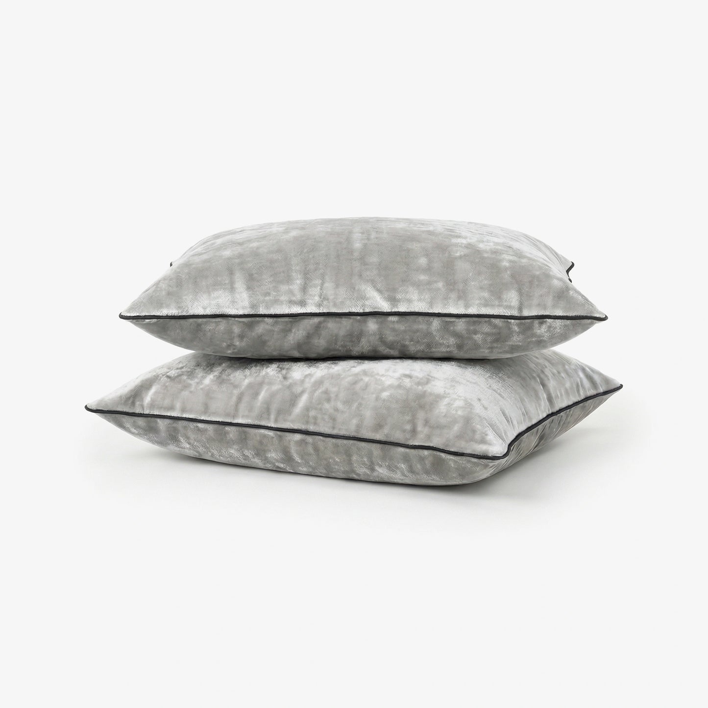 Premium Velvet Pillow Covers- Set Of 2 - Ash Grey
