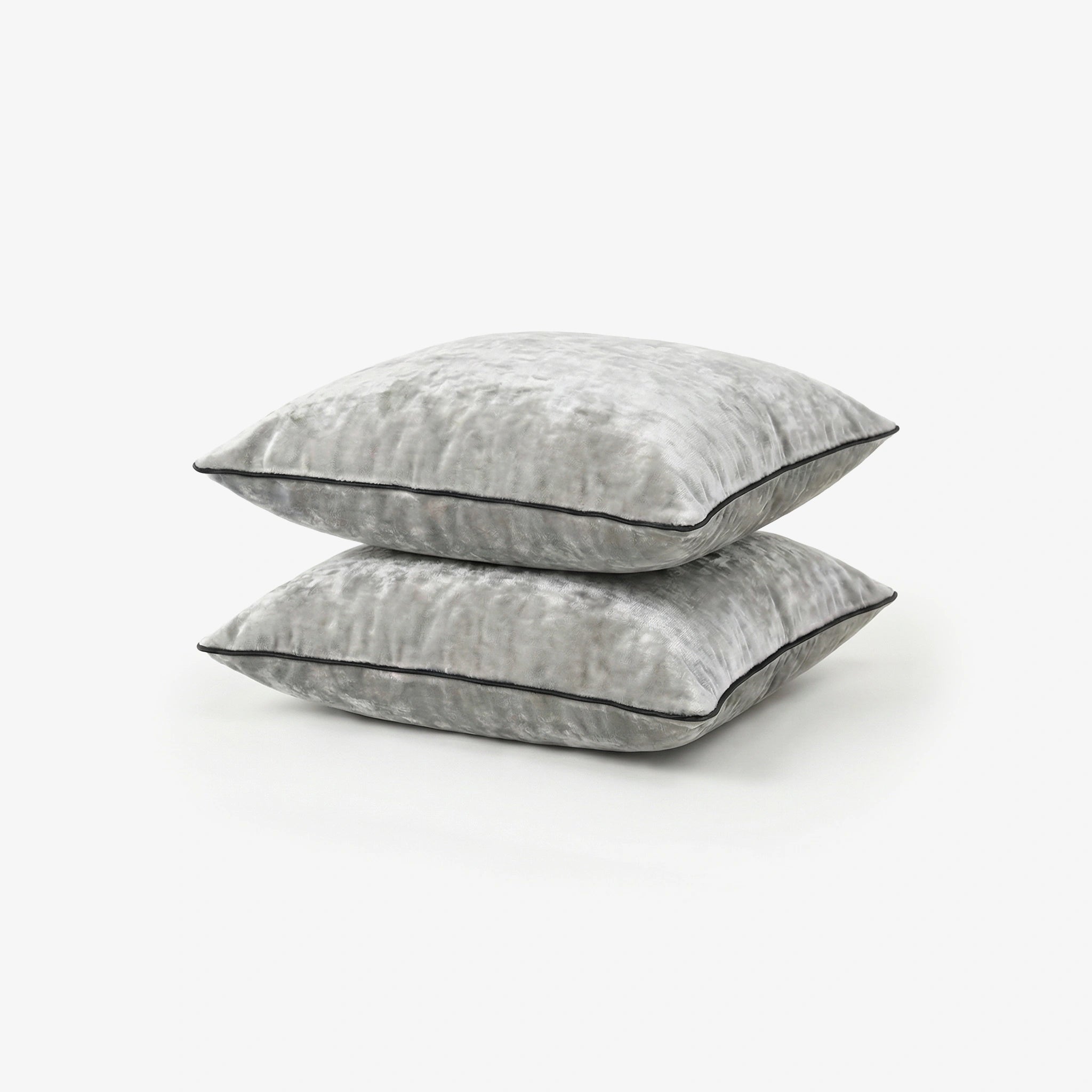 AC Blanket Cushion Covers-Set of 2 - Ash grey