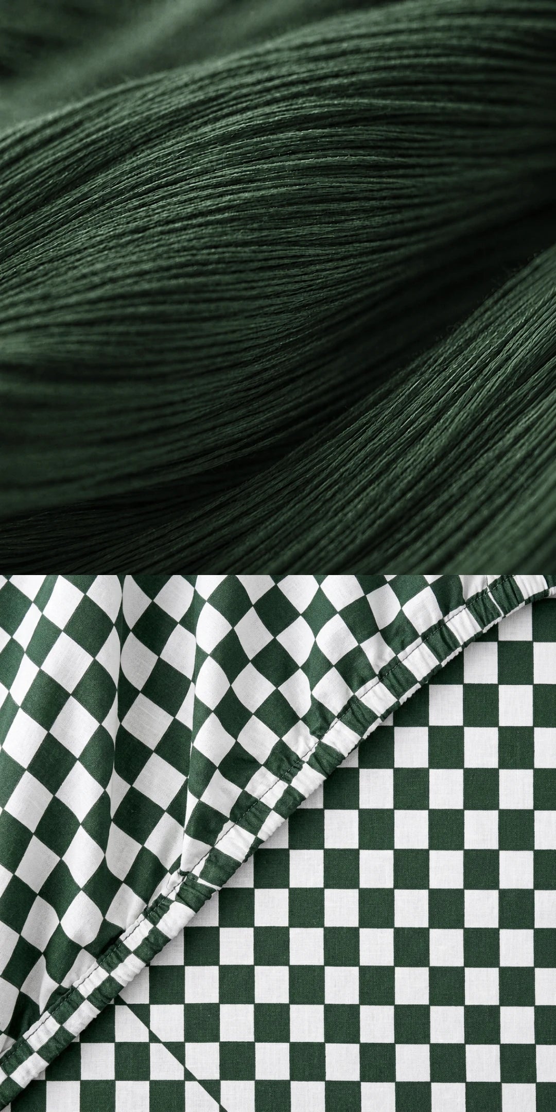 ZERIES PERCALE WEAVE EGYPTIAN COTTON FITTED BEDSHEET WITH 2 PILLOW CASES - Green