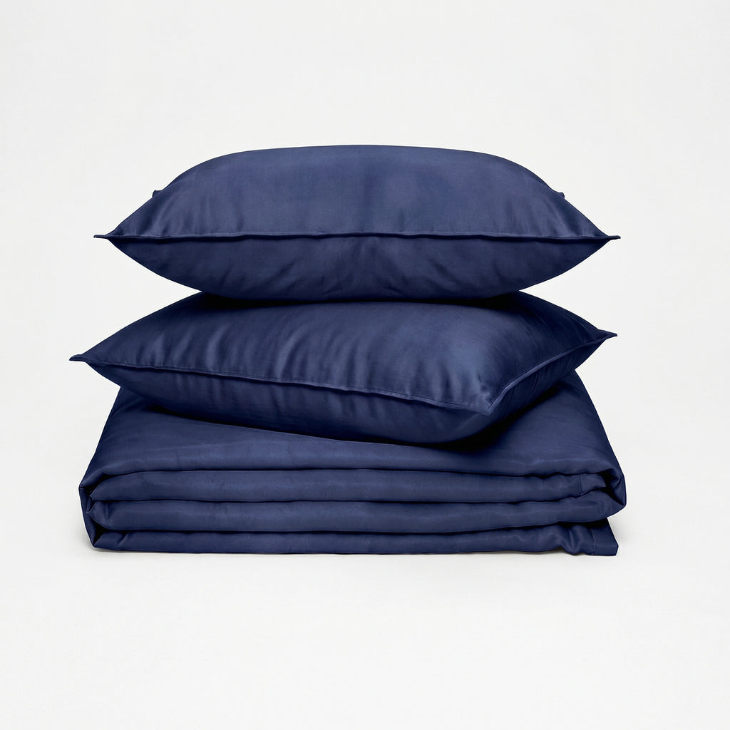 Zeries Egyptian Cotton Bedsheets With 2 Pillow Cases & 2 Cushion Covers - Atlantic