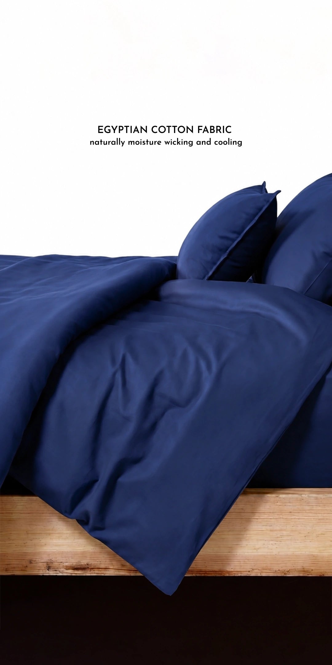 ZARF Egyptian Cotton Comforter With 2 Pillowcases & 2 Cushion Covers - Atlantic