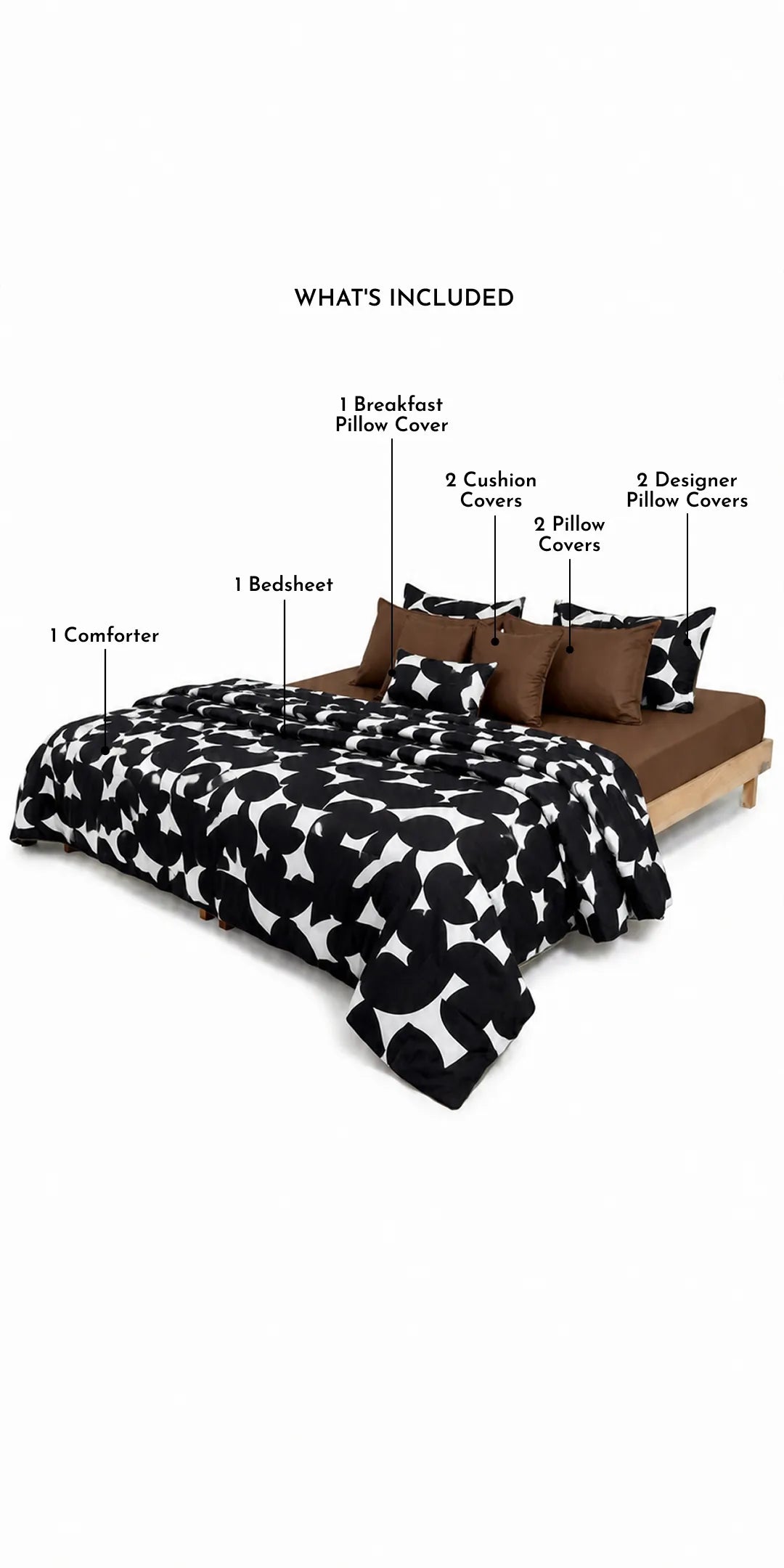 Zarf Linen Blend Bedding Set Of 9 - Axis