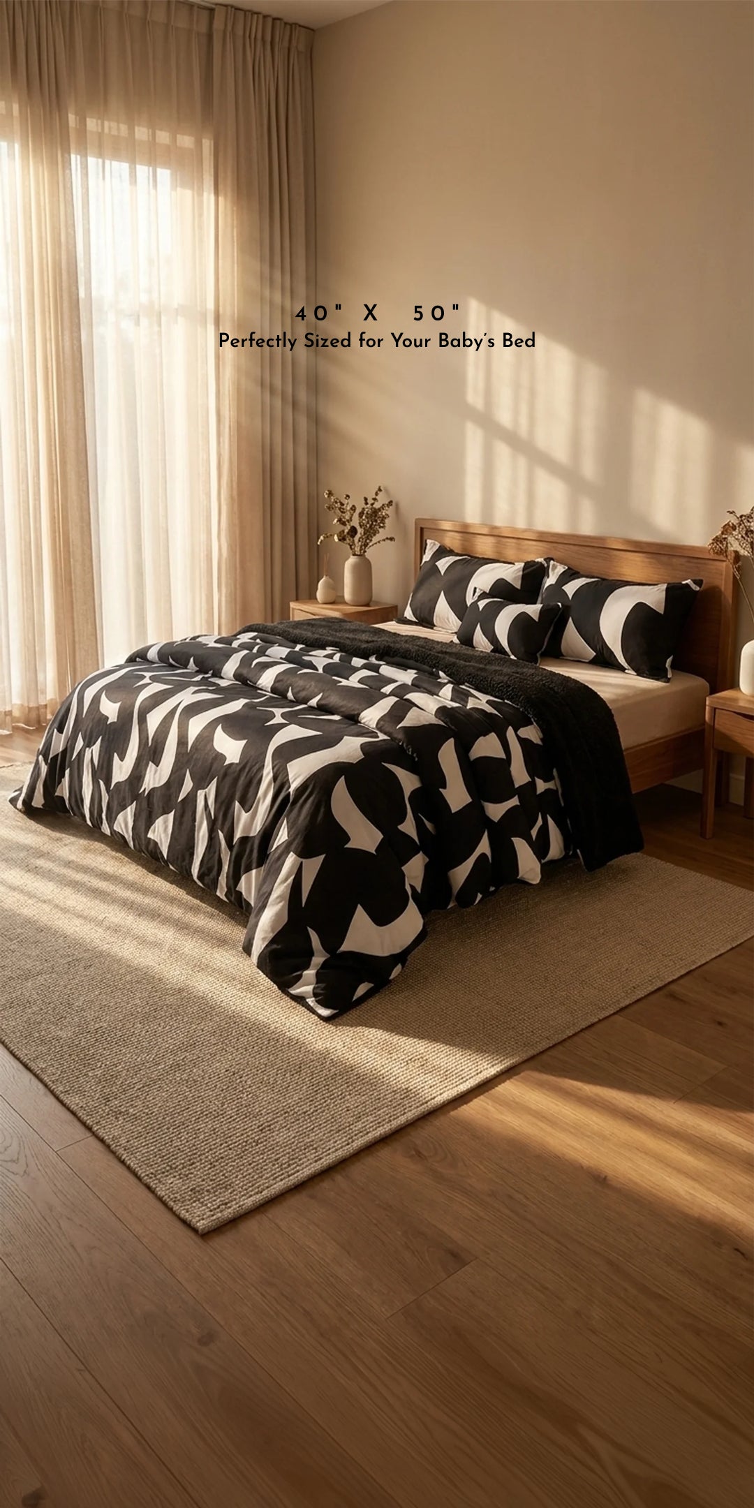 Zeries Baby Size Quilt With 1 Pillow Case - Axis
