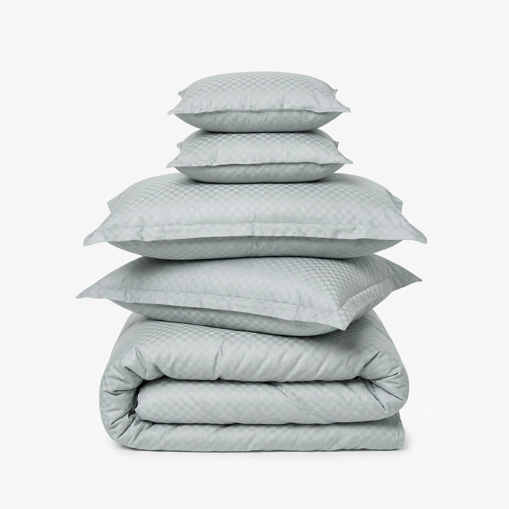 ZARF Egyptian Cotton Comforter With 2 Pillowcases & 2 Cushion Covers - Azure