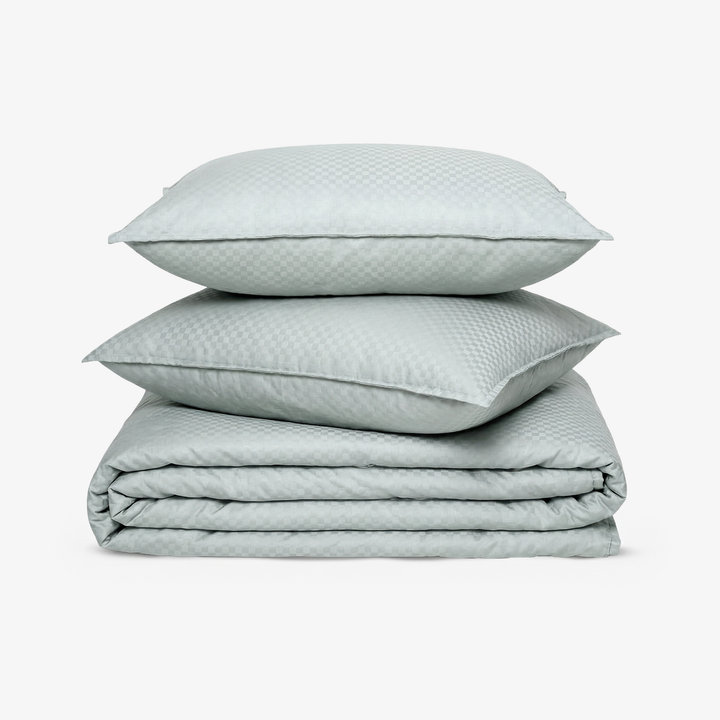 Zeries Egyptian Cotton Jacquard Bedsheets With 2 Pillow Cases & 2 Cushion Covers - Azure