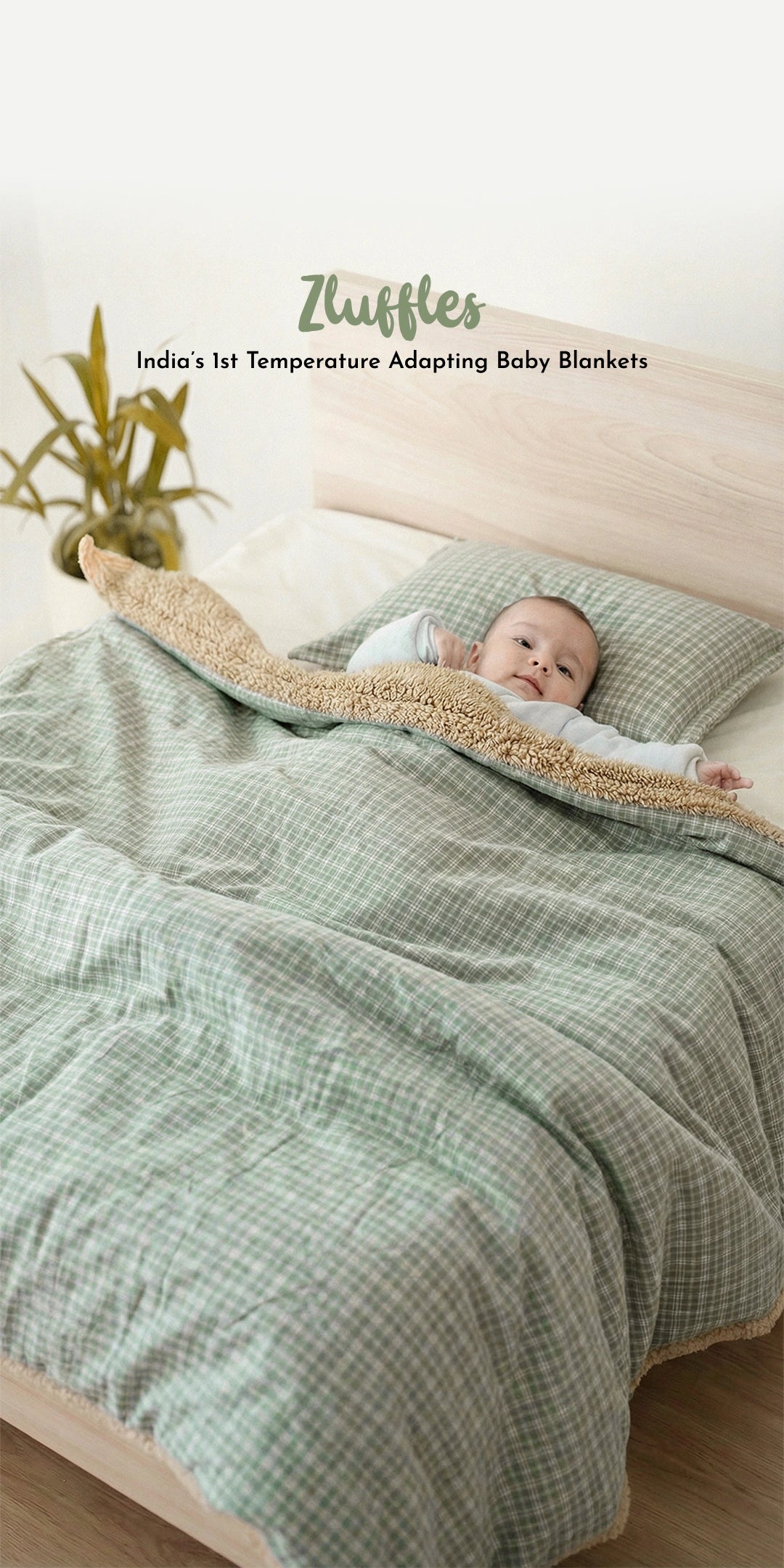Reversible Winter Baby Blanket With 1 Pillow & 1 Pillow Cover - Dewdrop