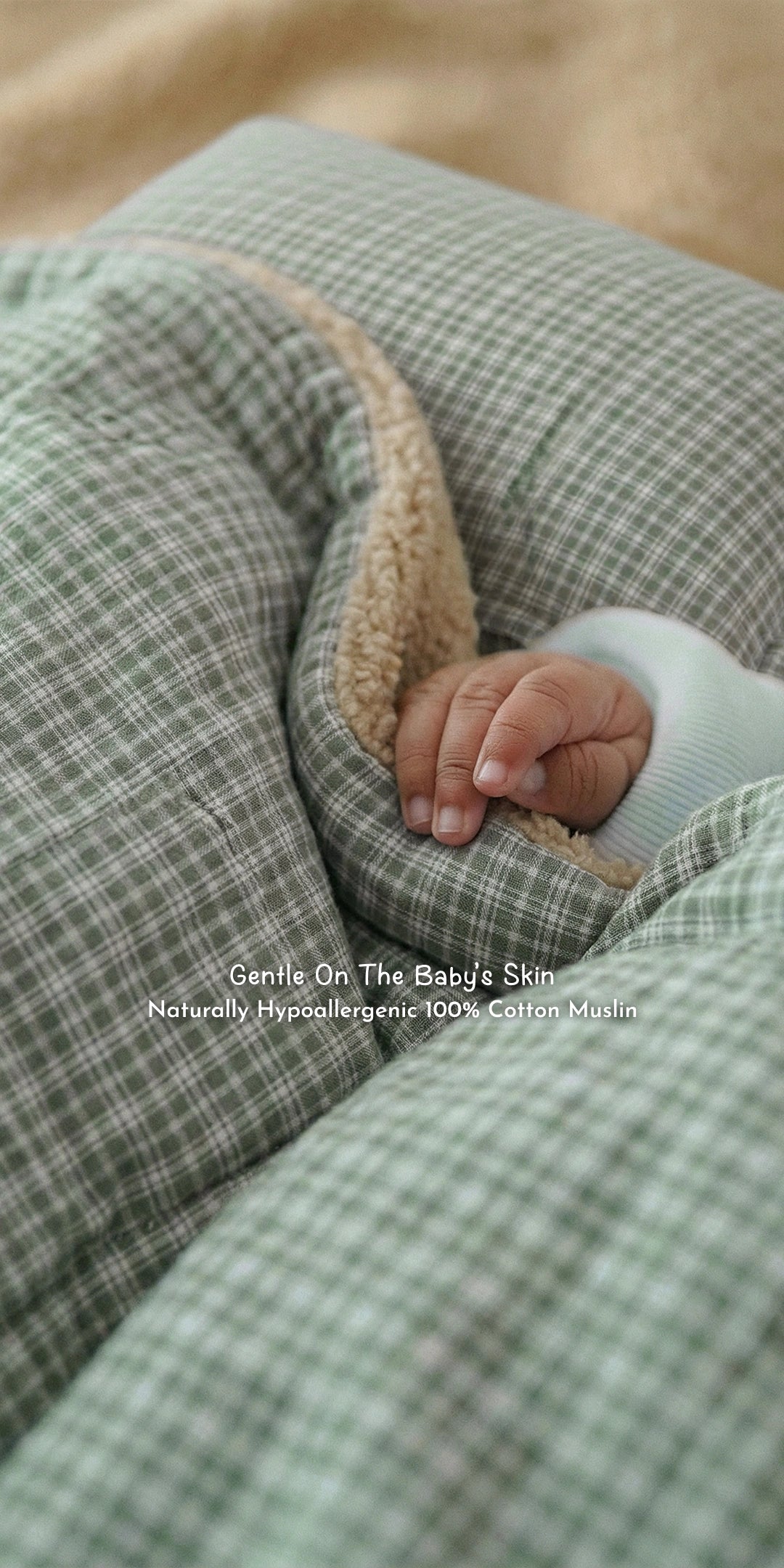Reversible Winter Baby Blanket With 1 Pillow & 1 Pillow Cover - Dewdrop