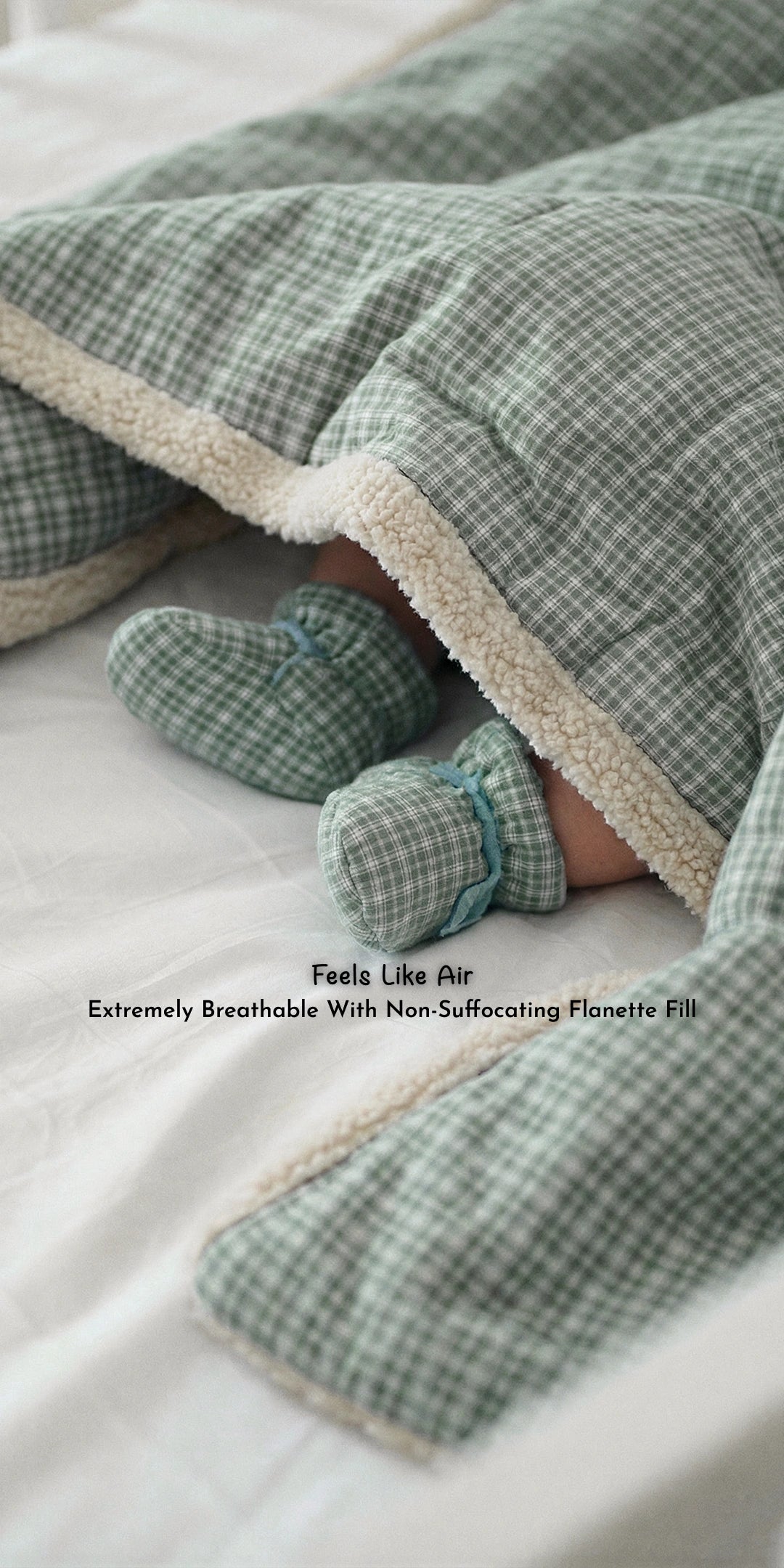Reversible Winter Baby Blanket With 1 Pillow & 1 Pillow Cover - Dewdrop