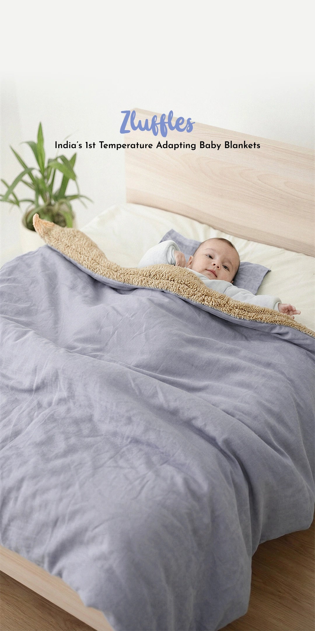 Reversible Winter Baby Blanket With 1 Pillow & 1 Pillow Cover - Luna Pop