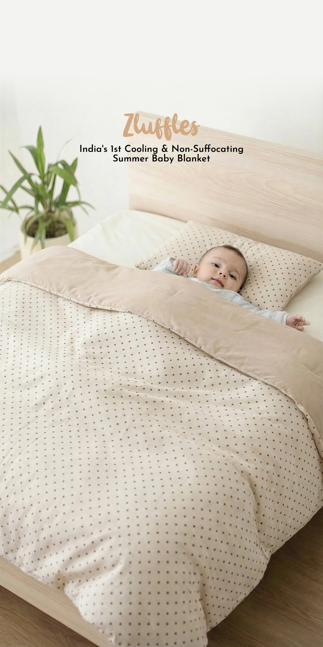 Reversible Summer Baby Blanket With 1 Pillow & 1 Pillow Cover - Fluffly