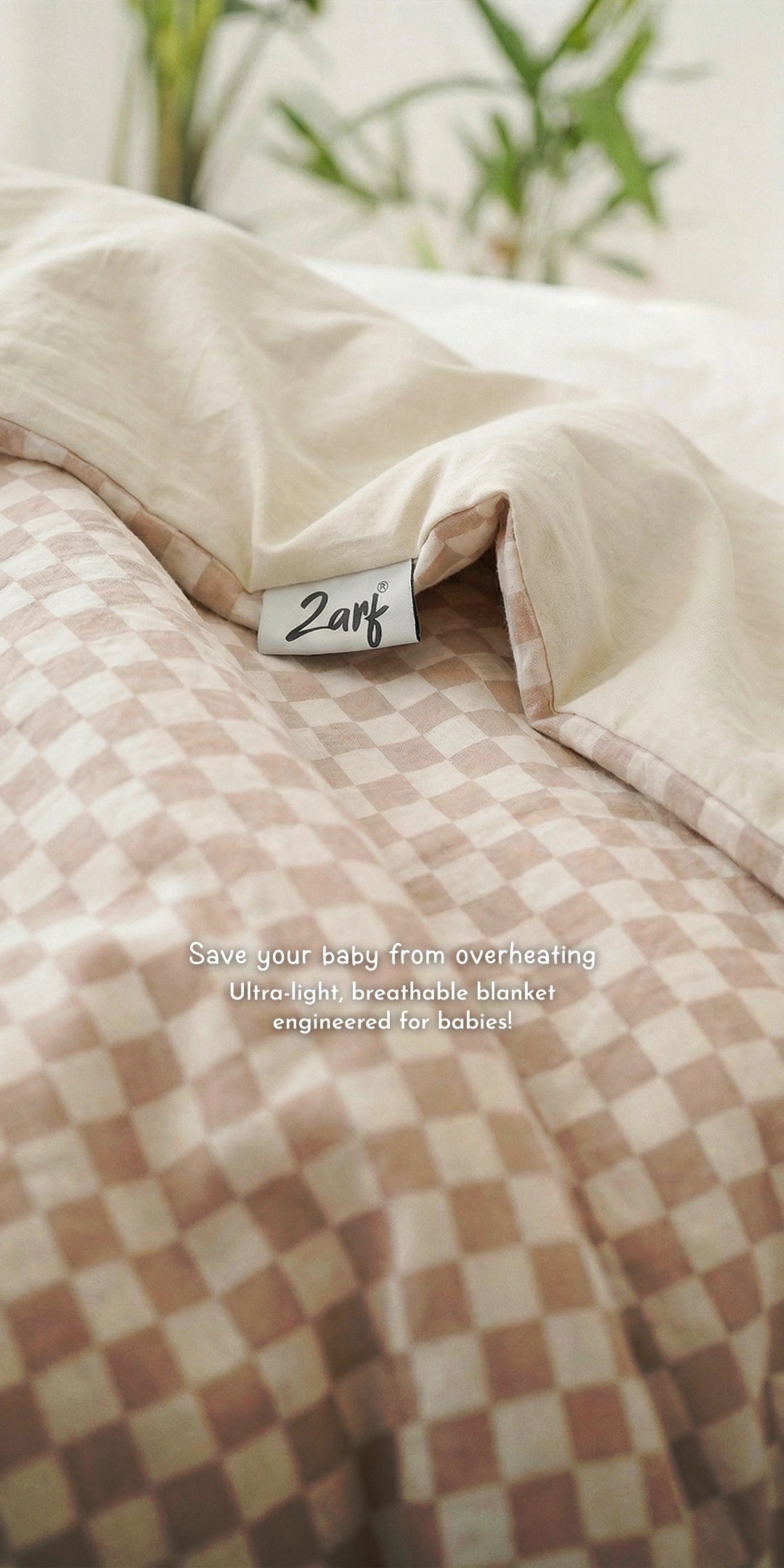 Reversible Summer Baby Blanket With 1 Pillow & 1 Pillow Cover - Toasted Marshmallow