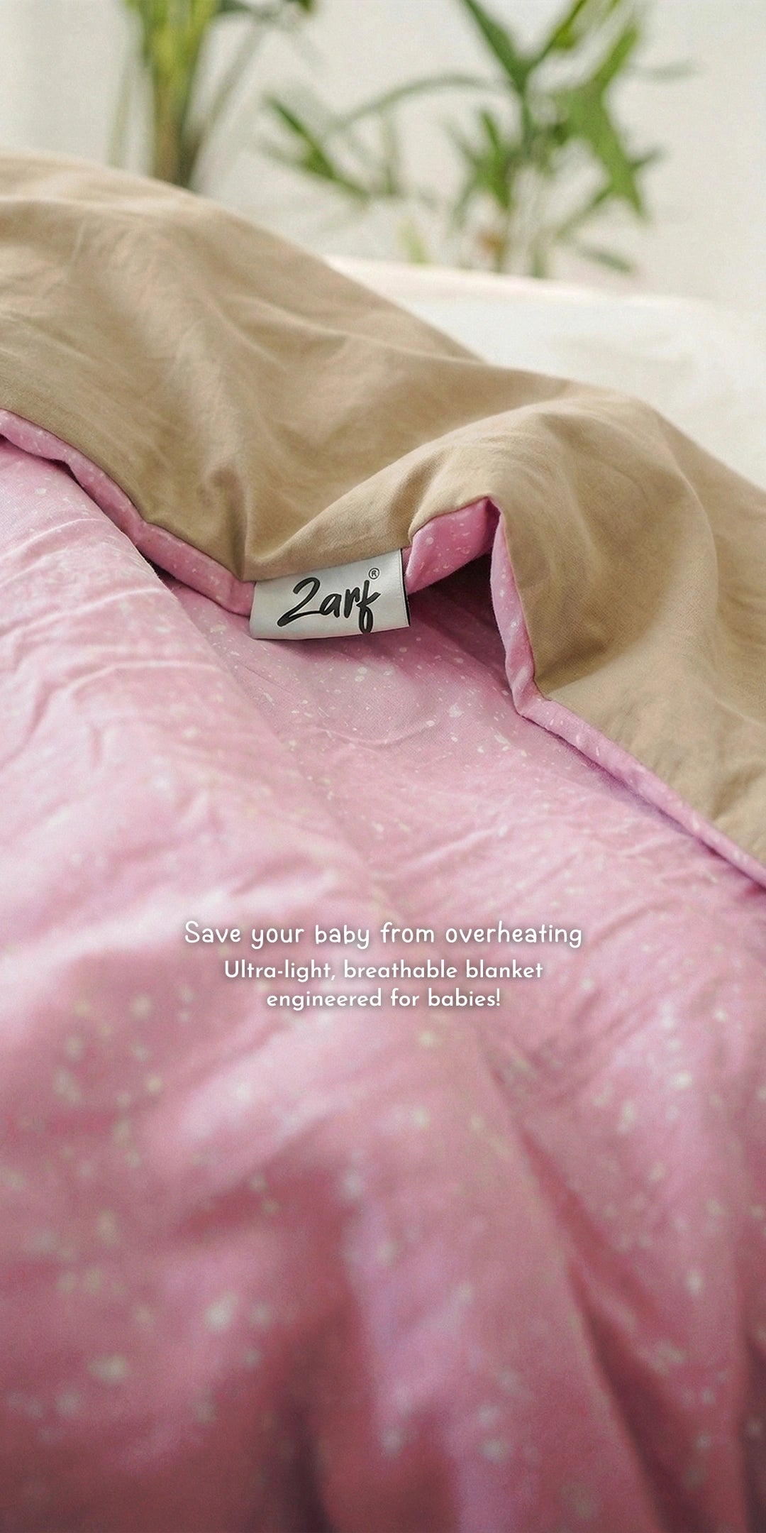 Reversible Summer Baby Blanket With 1 Pillow & 1 Pillow Cover - Raspberry Dream