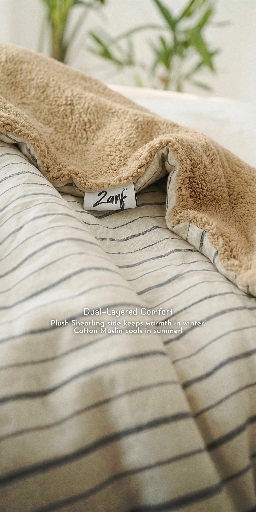 Reversible Winter Baby Blanket With 1 Pillow & 1 Pillow Cover - Fluff Cloud