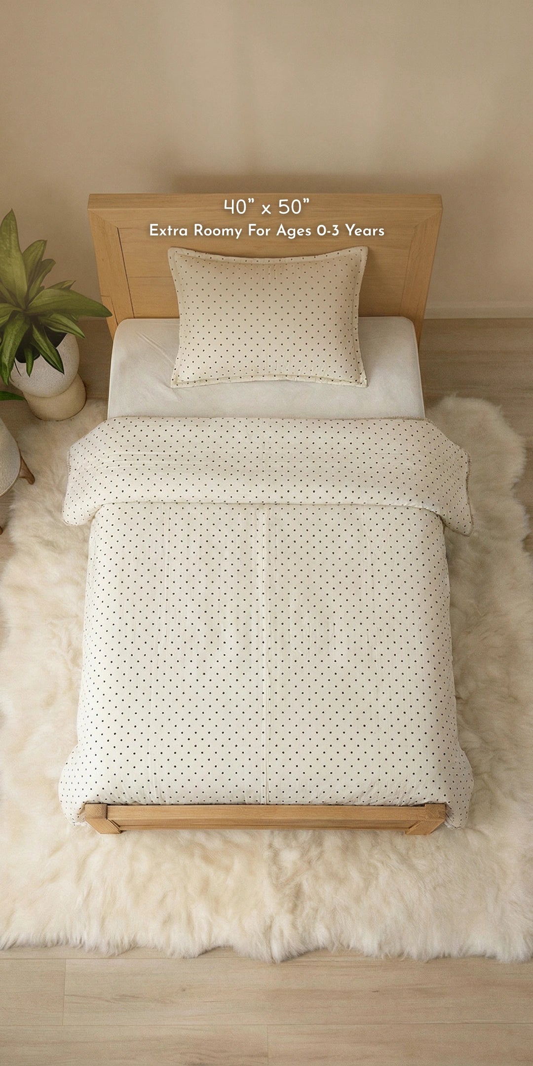 Reversible Winter Baby Blanket With 1 Pillow & 1 Pillow Cover -  Fluffly