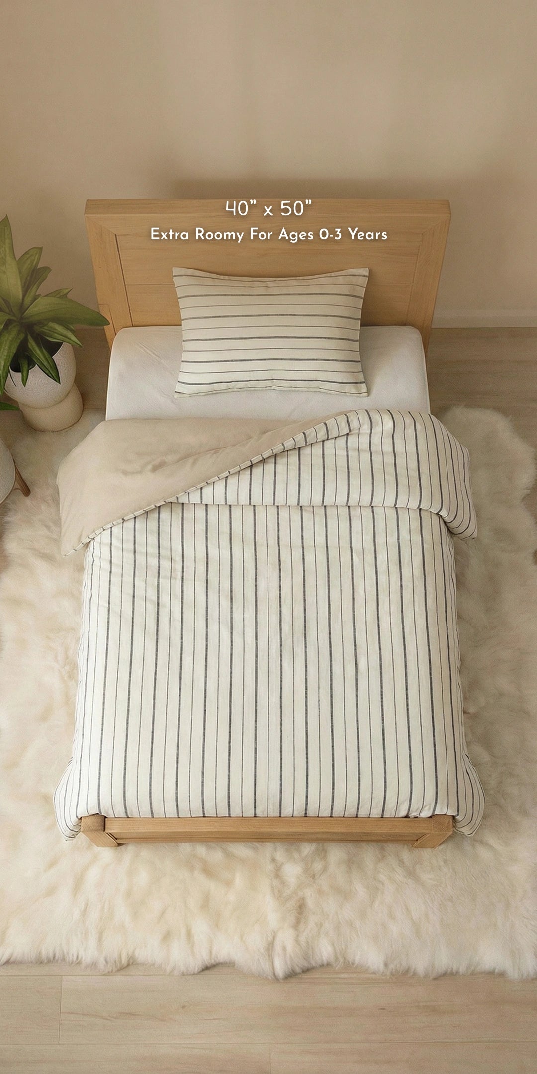 Reversible Summer Baby Blanket With 1 Pillow & 1 Pillow Cover - Fluff Cloud