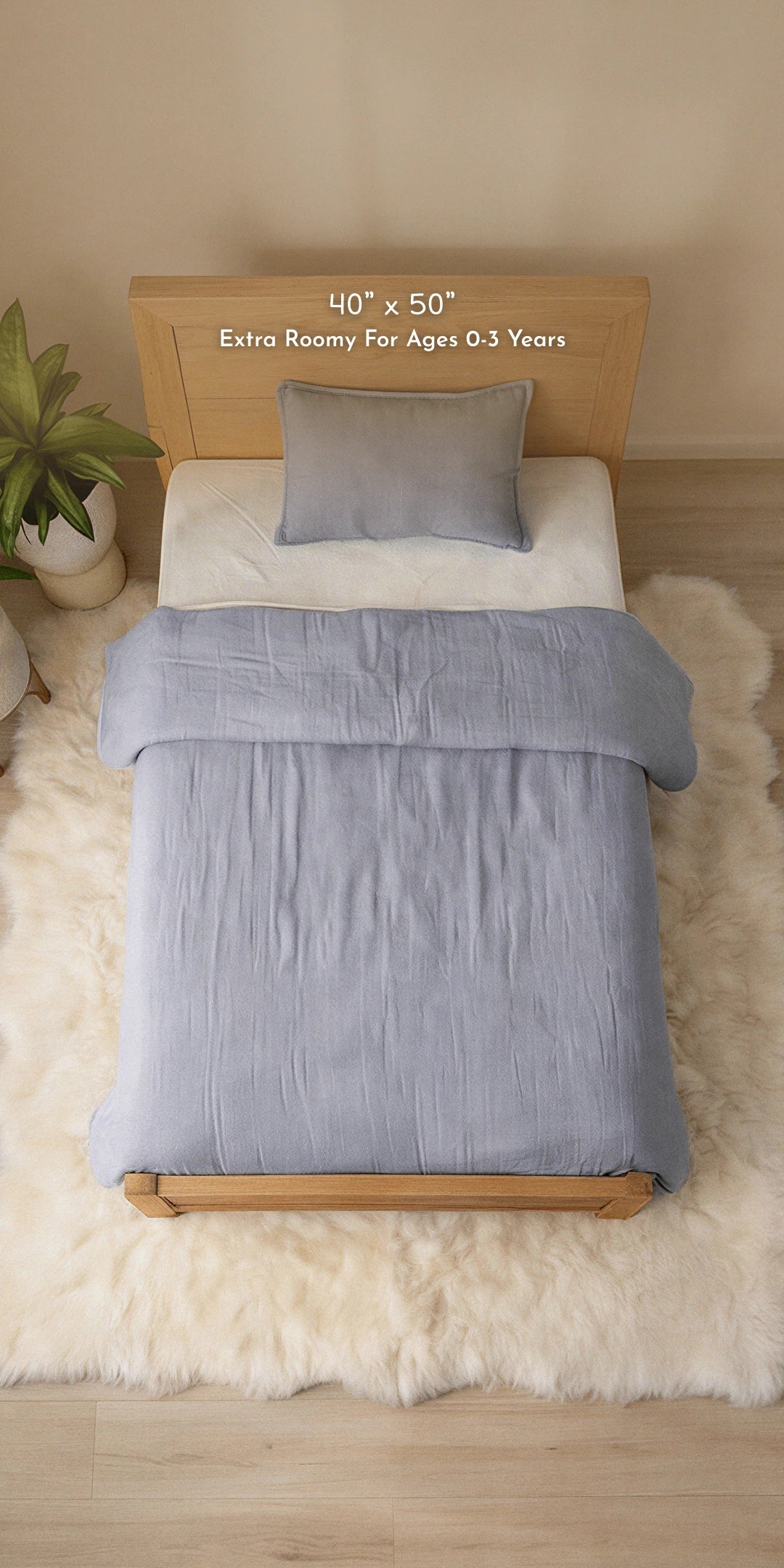 Reversible Winter Baby Blanket With 1 Pillow & 1 Pillow Cover - Luna Pop