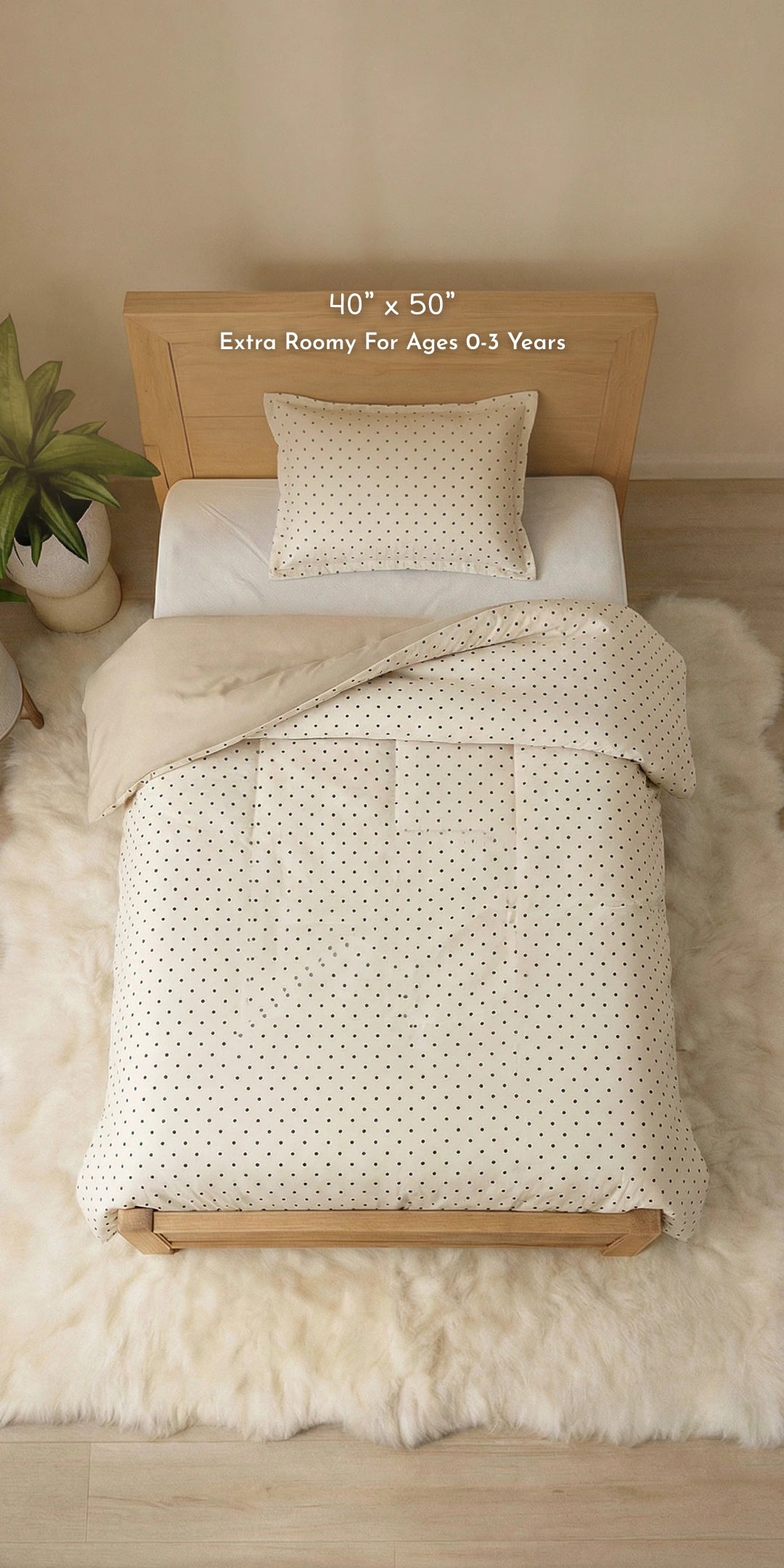 Reversible Summer Baby Blanket With 1 Pillow & 1 Pillow Cover - Fluffly