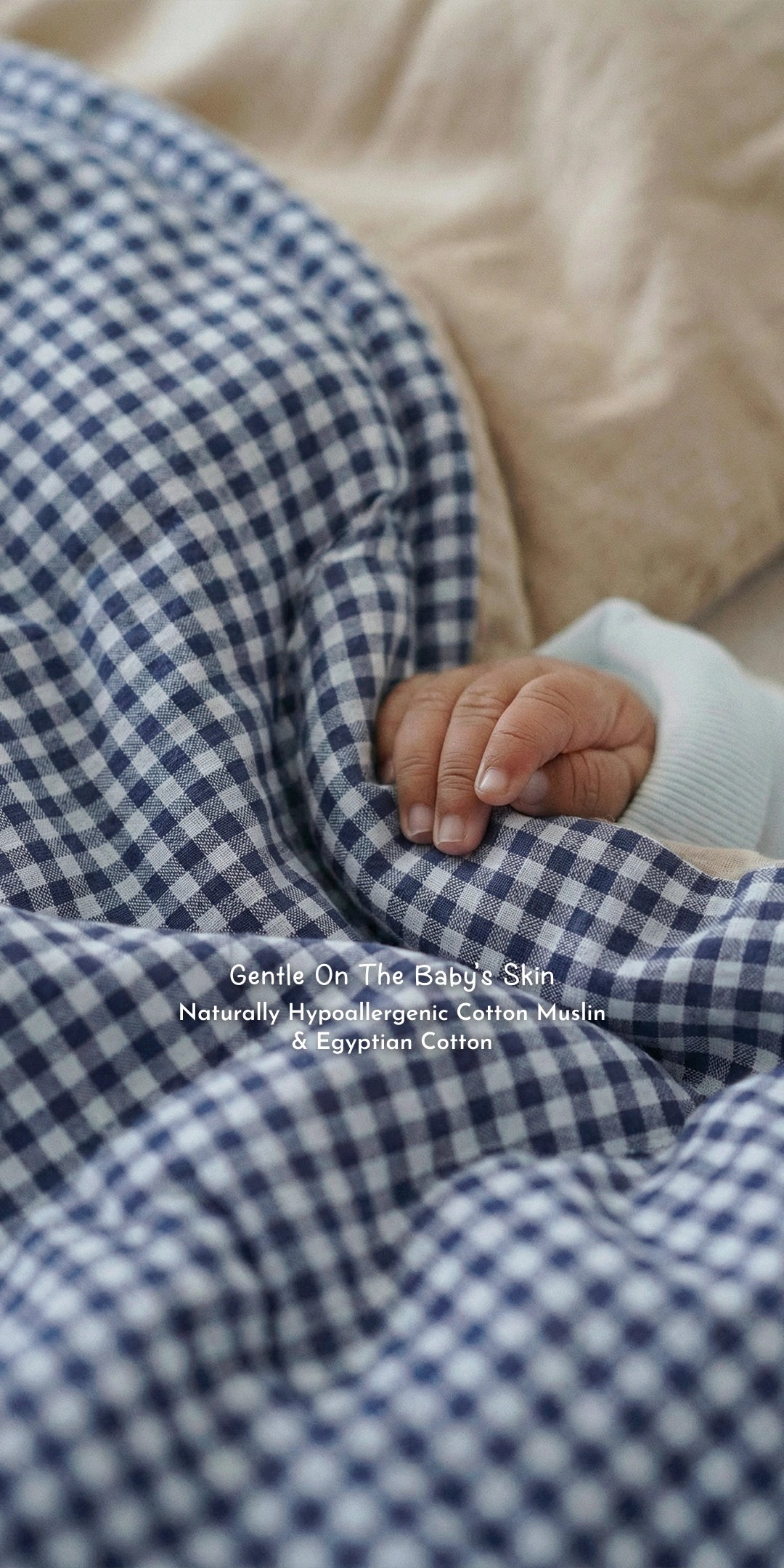 Reversible Summer Baby Blanket With 1 Pillow & 1 Pillow Cover - Dreamy Bluebell