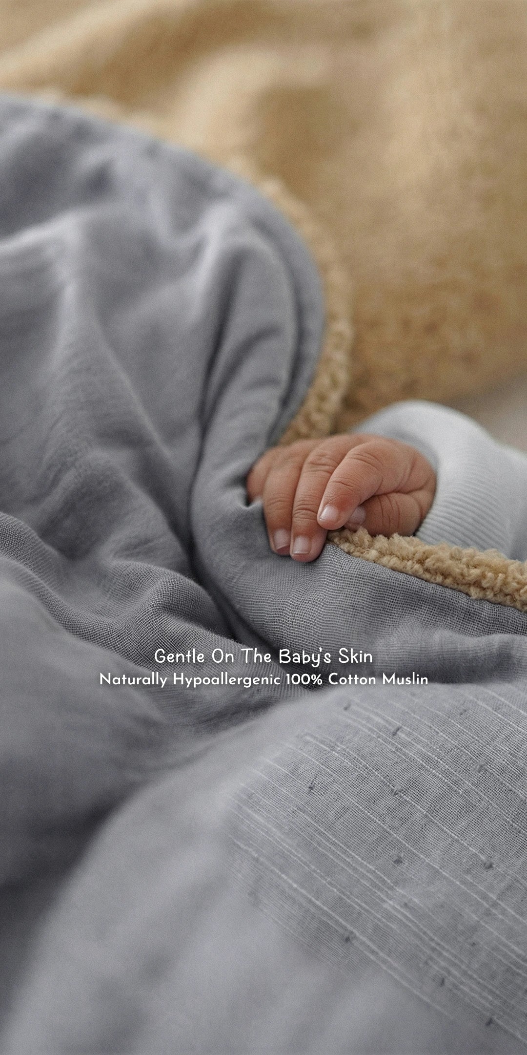 Reversible Winter Baby Blanket With 1 Pillow & 1 Pillow Cover - Sky Daze