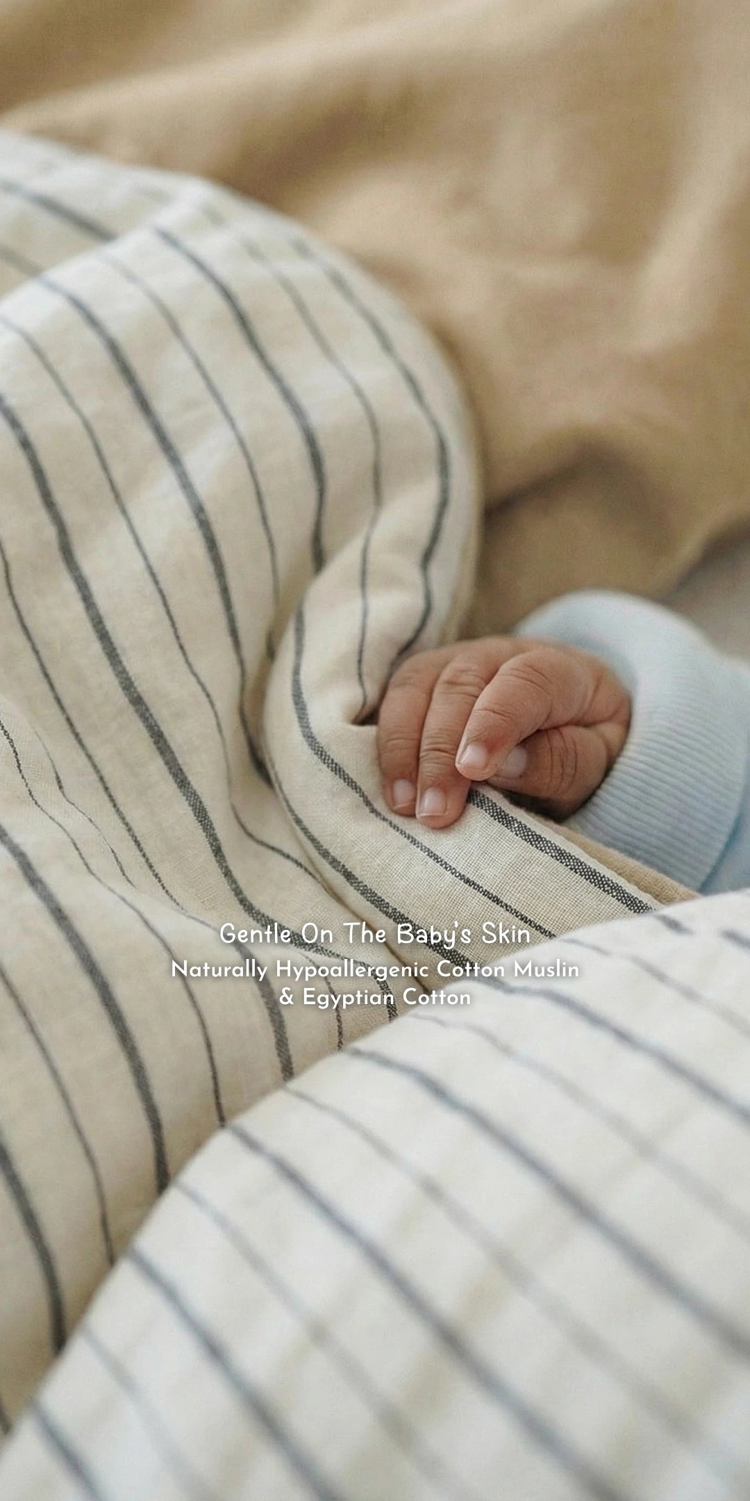 Reversible Summer Baby Blanket With 1 Pillow & 1 Pillow Cover - Fluff Cloud
