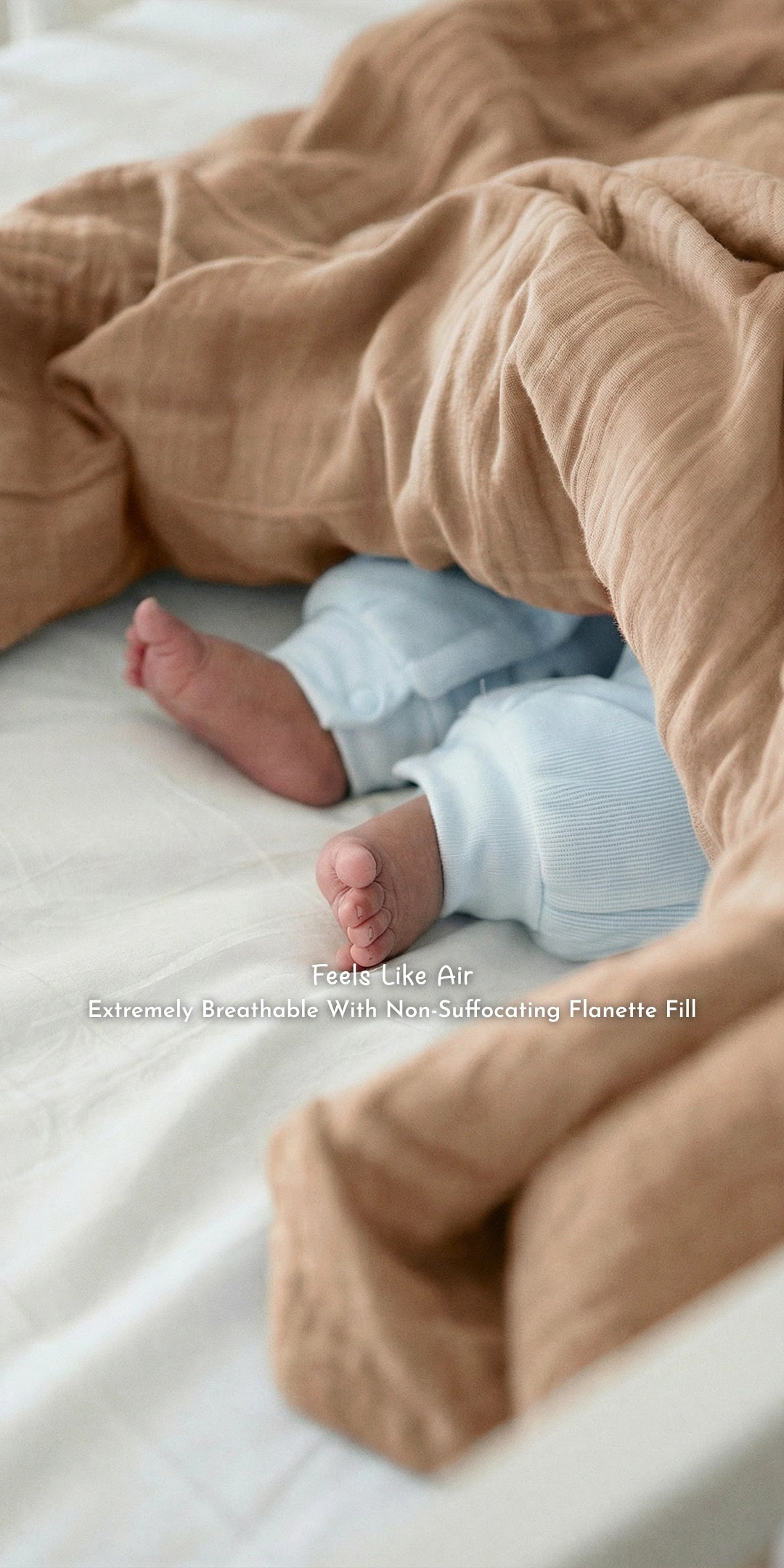 Reversible Winter Baby Blanket With 1 Pillow & 1 Pillow Cover - Teddy Bear Tan