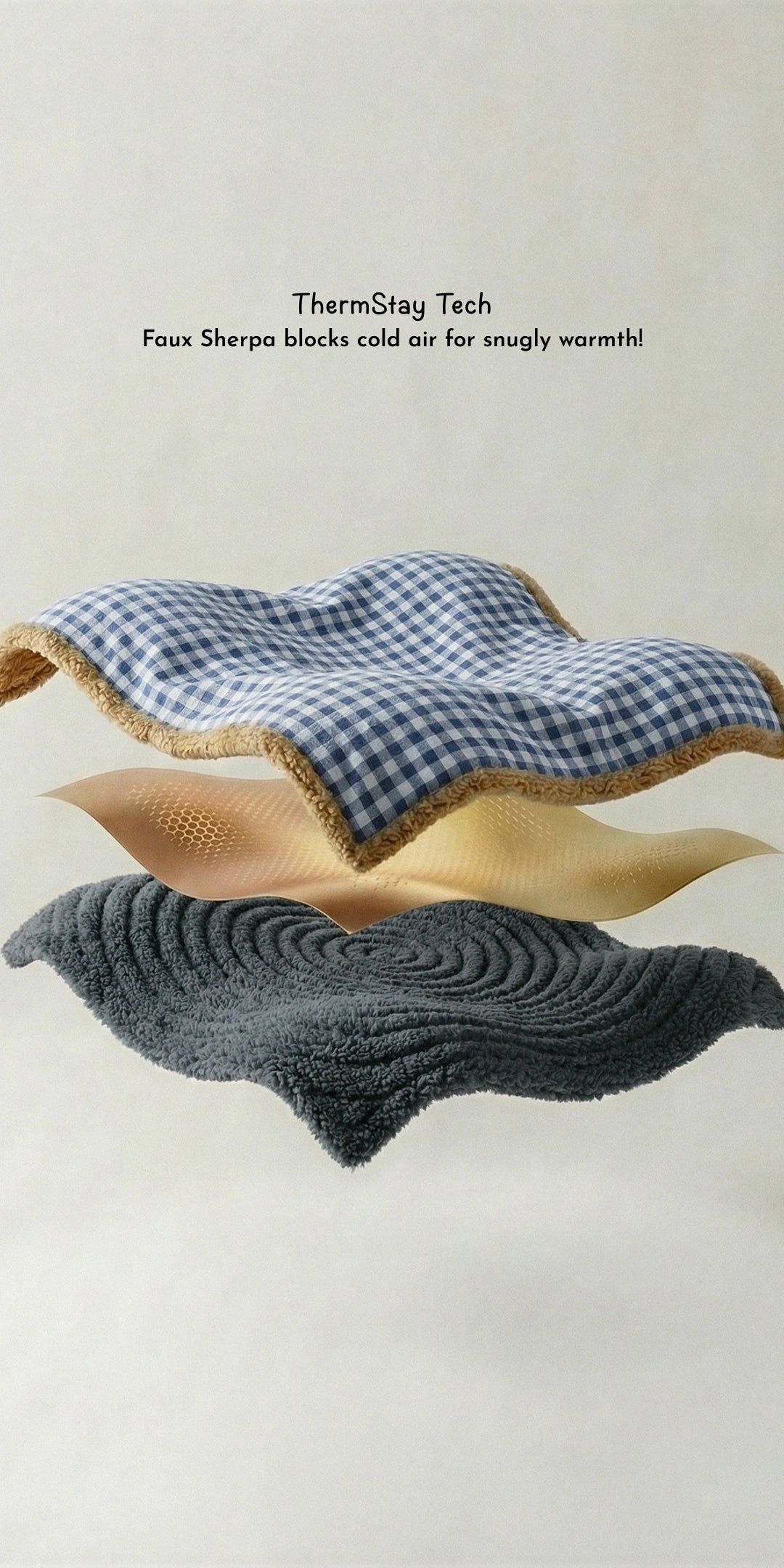 Reversible Winter Baby Blanket With 1 Pillow & 1 Pillow Cover - Dreamy Bluebell