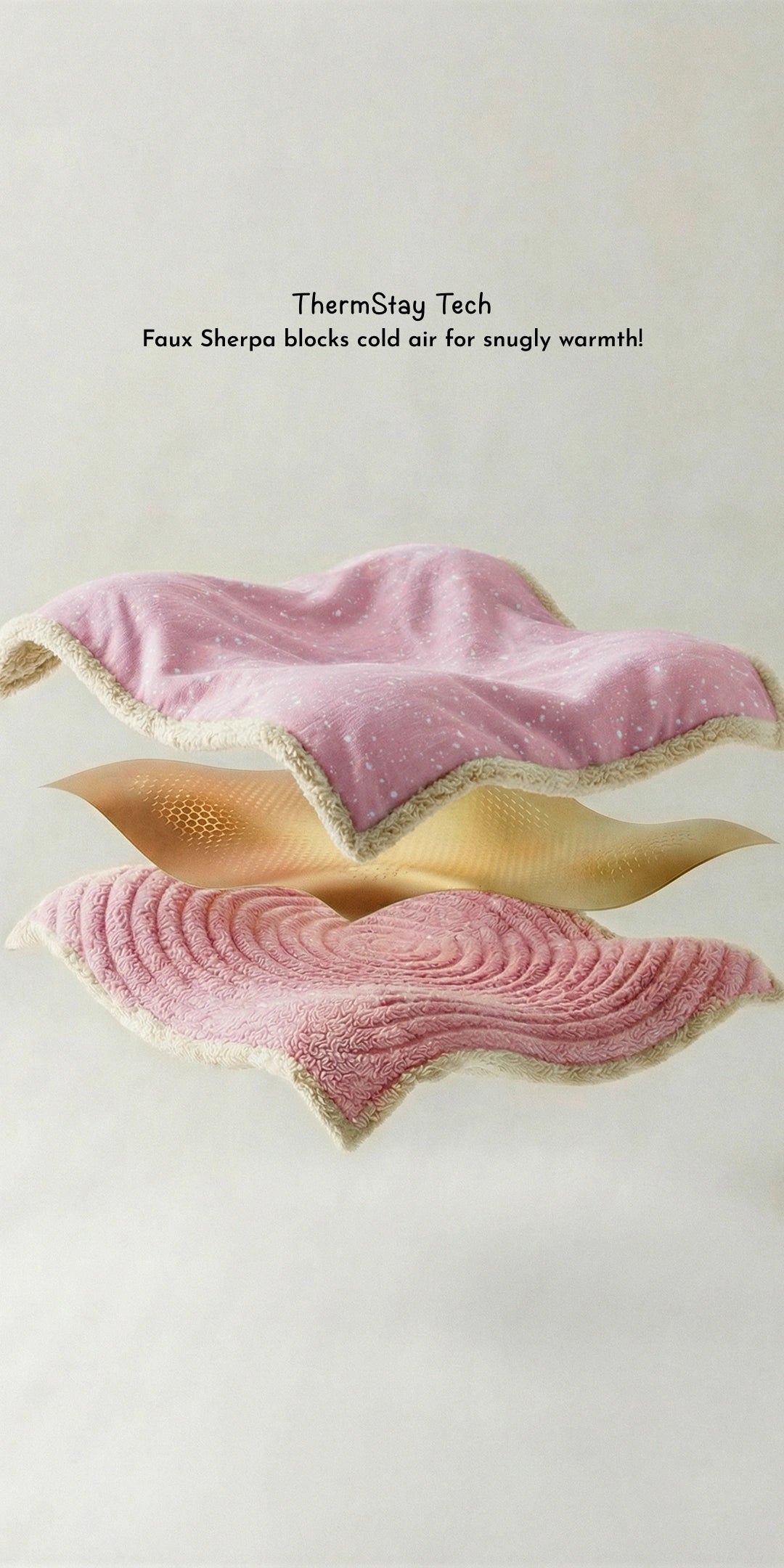 Reversible Winter Baby Blanket With 1 Pillow & 1 Pillow Cover - Raspberry Dream
