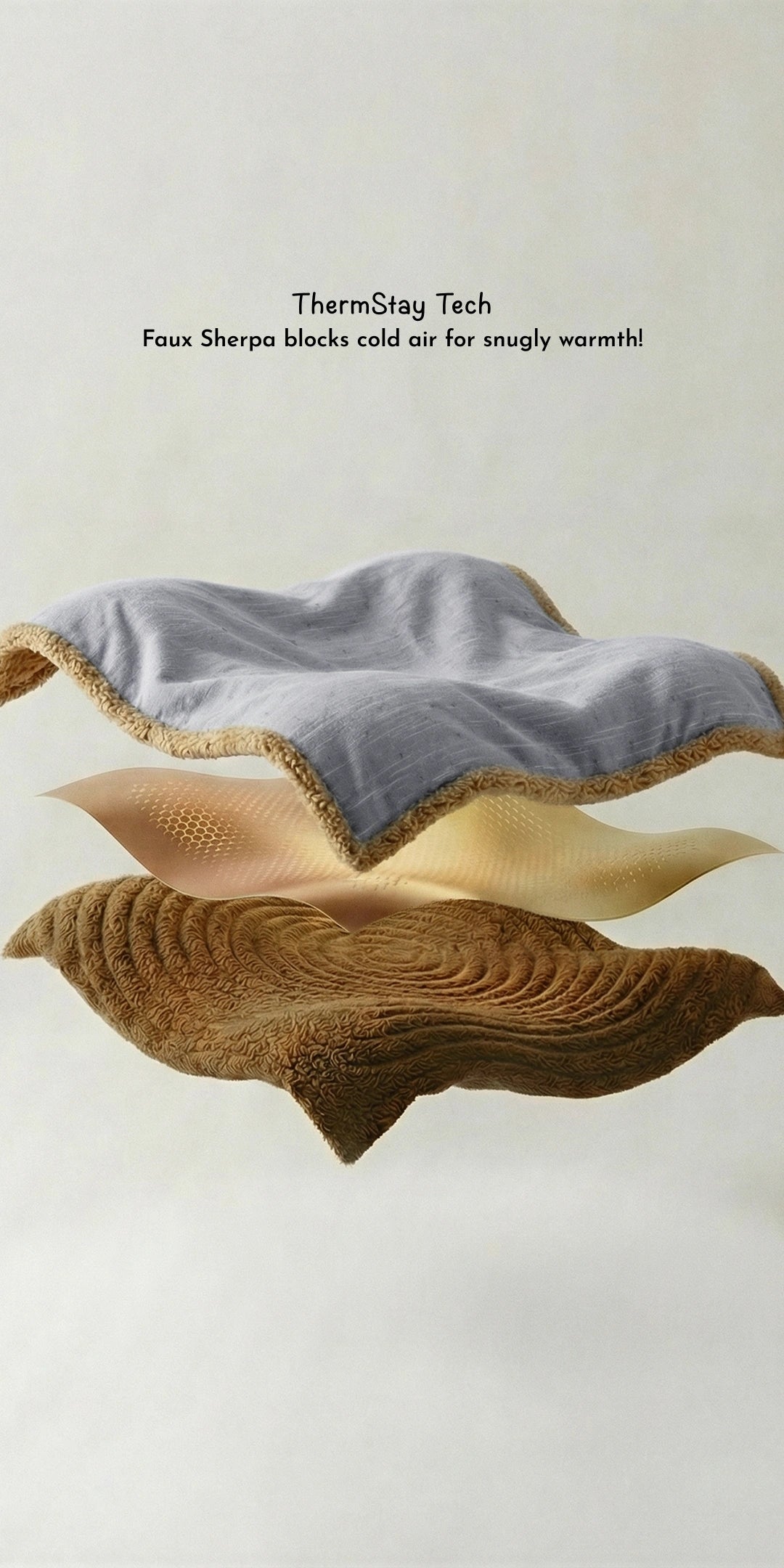 Reversible Winter Baby Blanket With 1 Pillow & 1 Pillow Cover - Sky Daze
