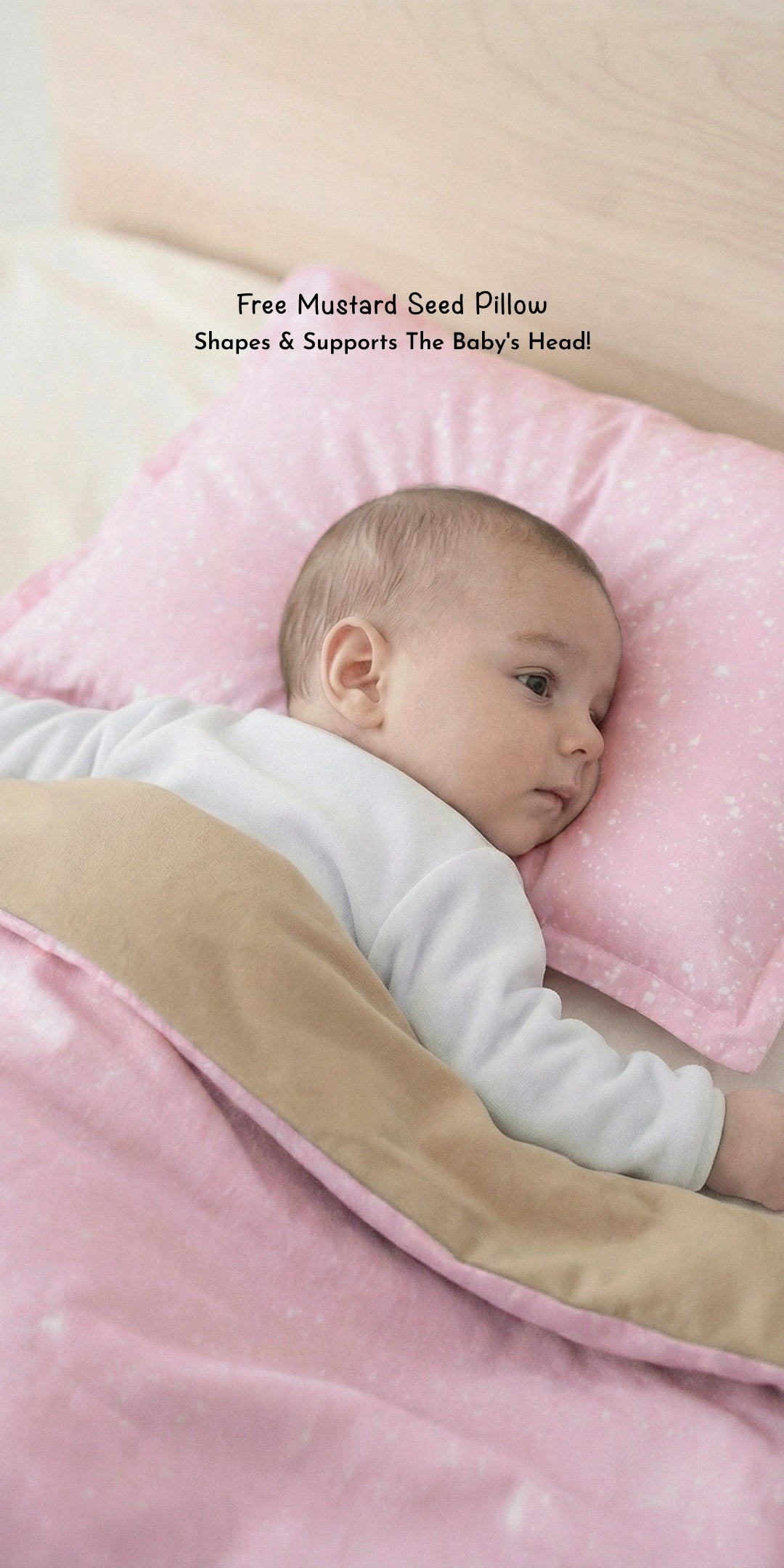 Reversible Summer Baby Blanket With 1 Pillow & 1 Pillow Cover - Raspberry Dream