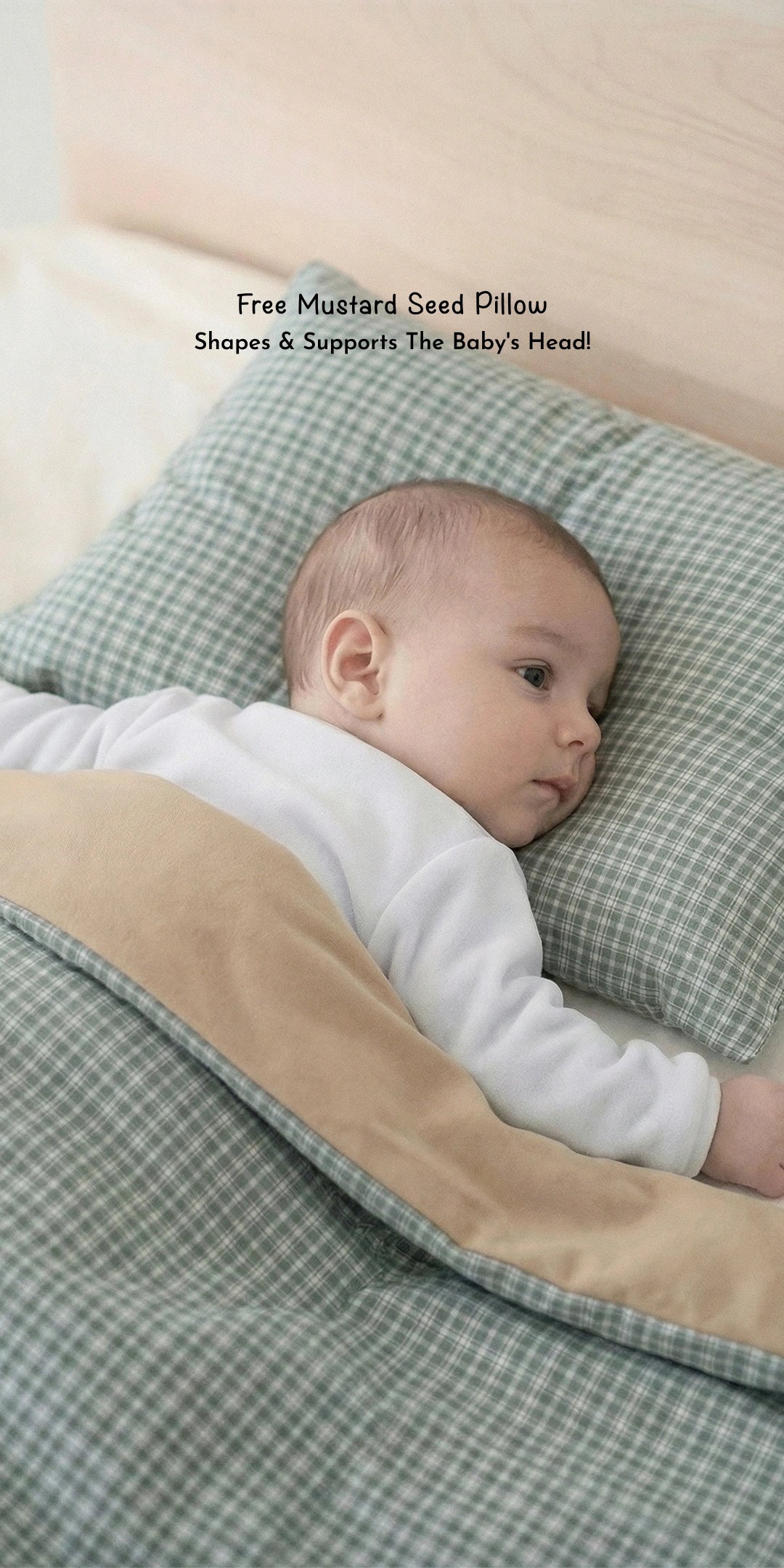 Reversible Summer Baby Blanket With 1 Pillow & 1 Pillow Cover - Dewdrop