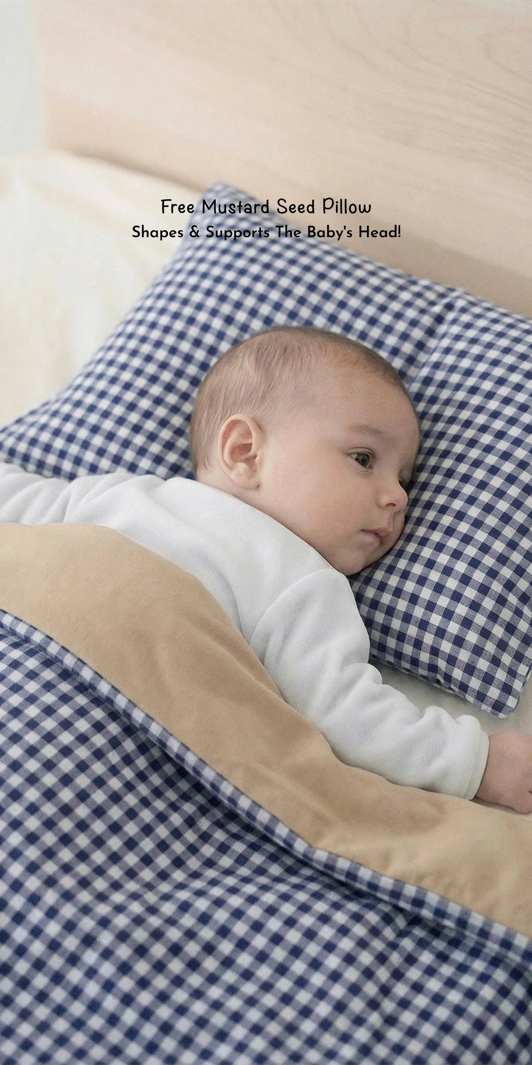 Reversible Summer Baby Blanket With 1 Pillow & 1 Pillow Cover - Dreamy Bluebell