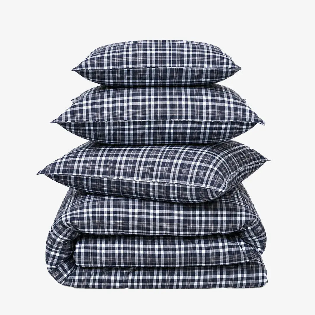 Zarf Linen Blend Bedding Set Of 9 - Beaumont
