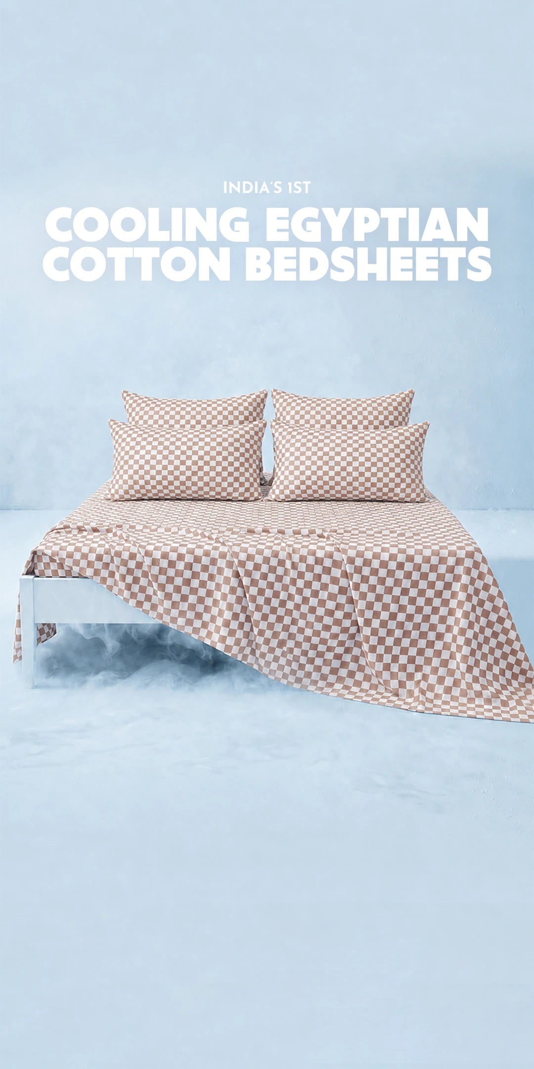 ZERIES PERCALE WEAVE EGYPTIAN COTTON SINGLE SIZE BEDSHEET WITH 4 PILLOW CASES - Hazelford