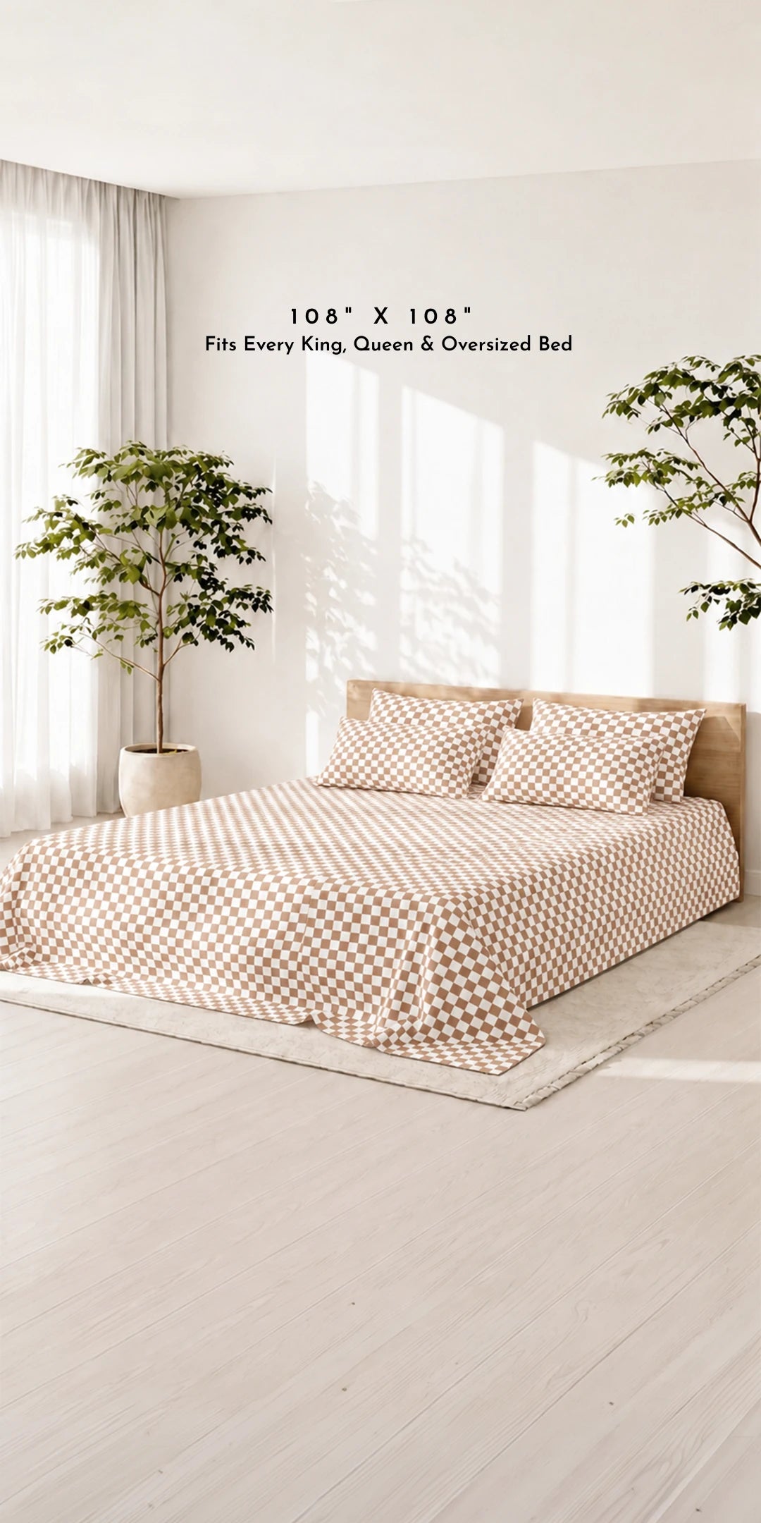 ZERIES PERCALE WEAVE EGYPTIAN COTTON BEDSHEET WITH 4 PILLOW CASES - Hazelford