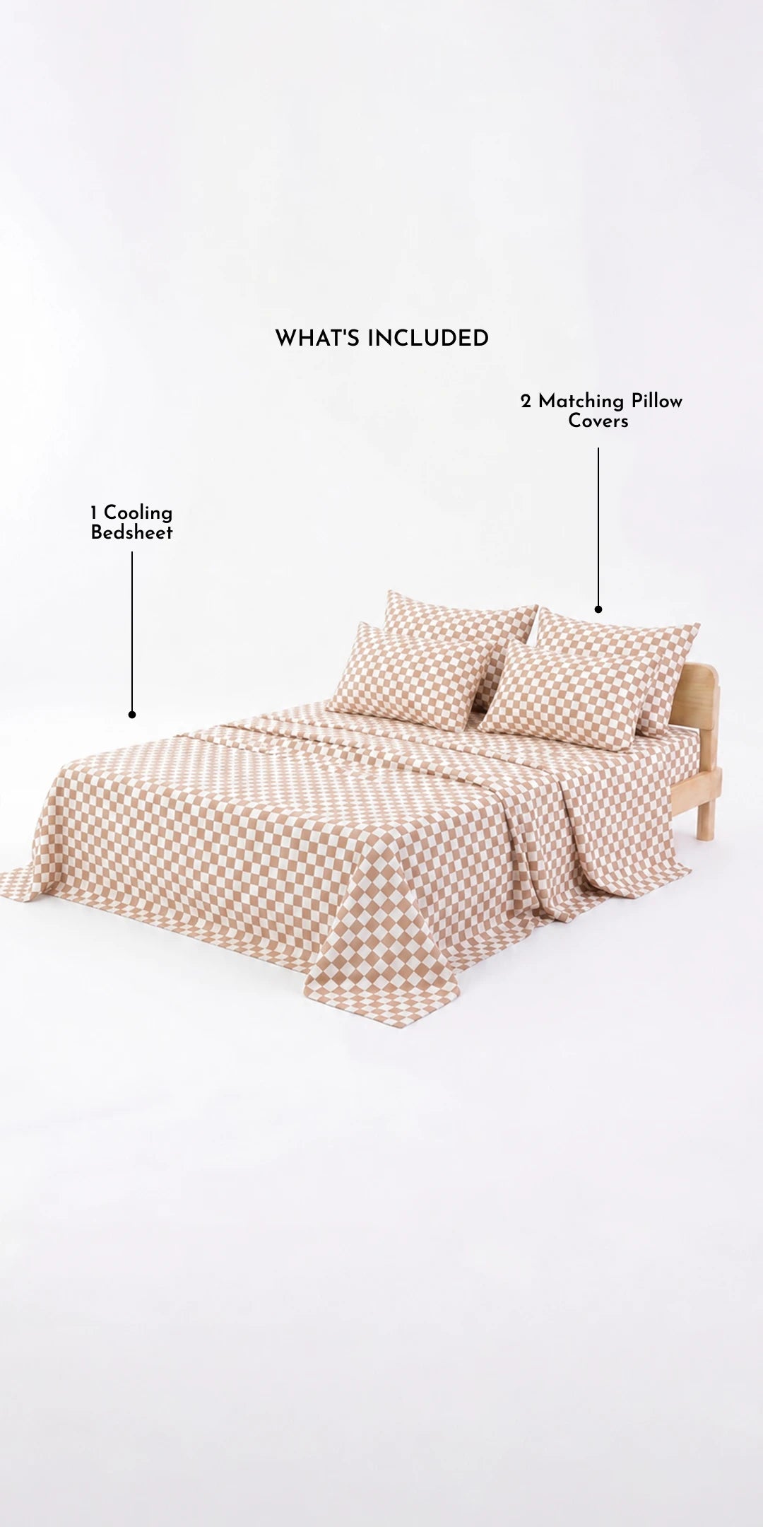 ZERIES PERCALE WEAVE EGYPTIAN COTTON SINGLE SIZE BEDSHEET WITH 4 PILLOW CASES - Hazelford