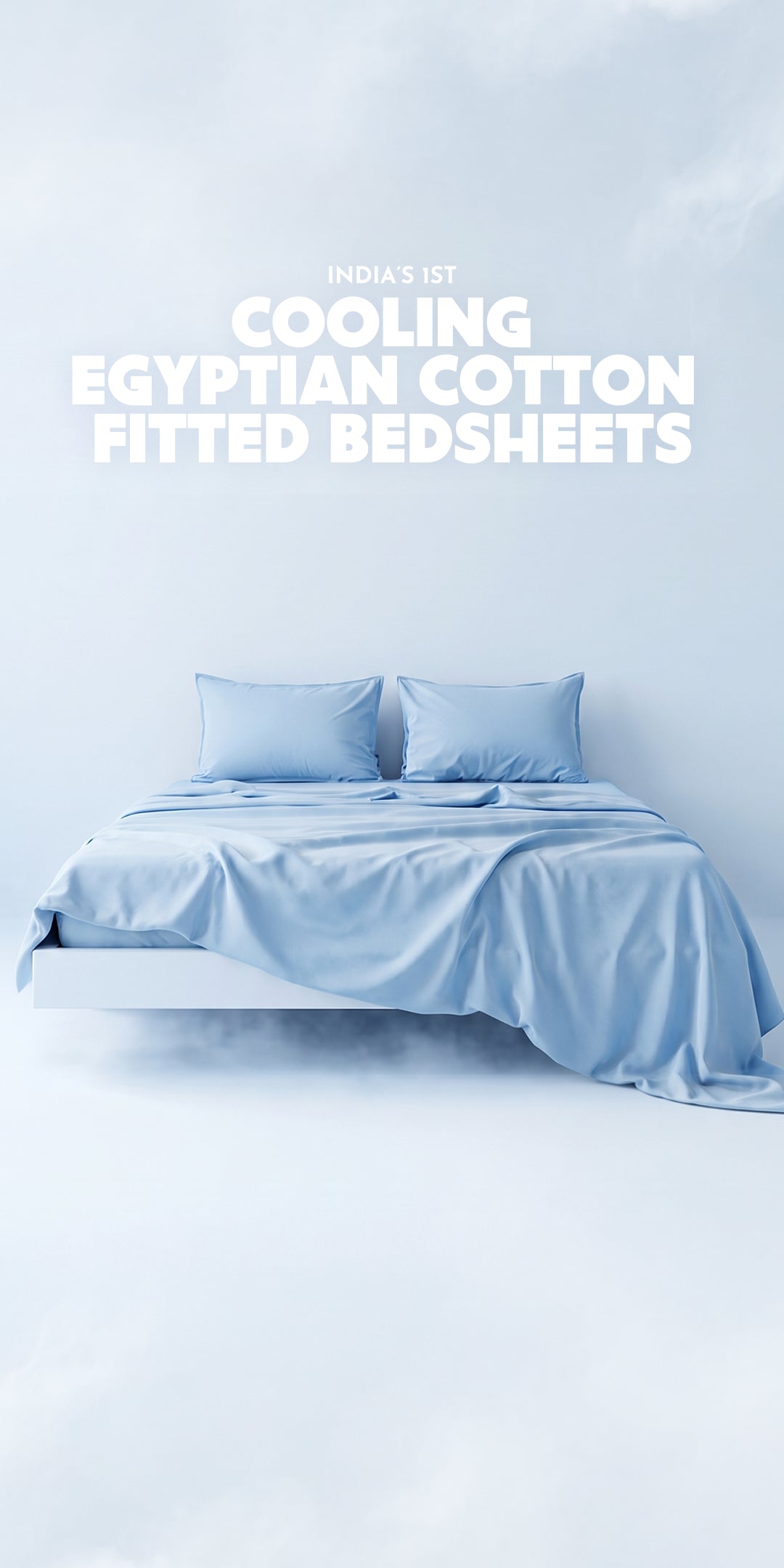 ZERIES PERCALE WEAVE EGYPTIAN COTTON FITTED BEDSHEET WITH 2 PILLOW CASES - Bellamy