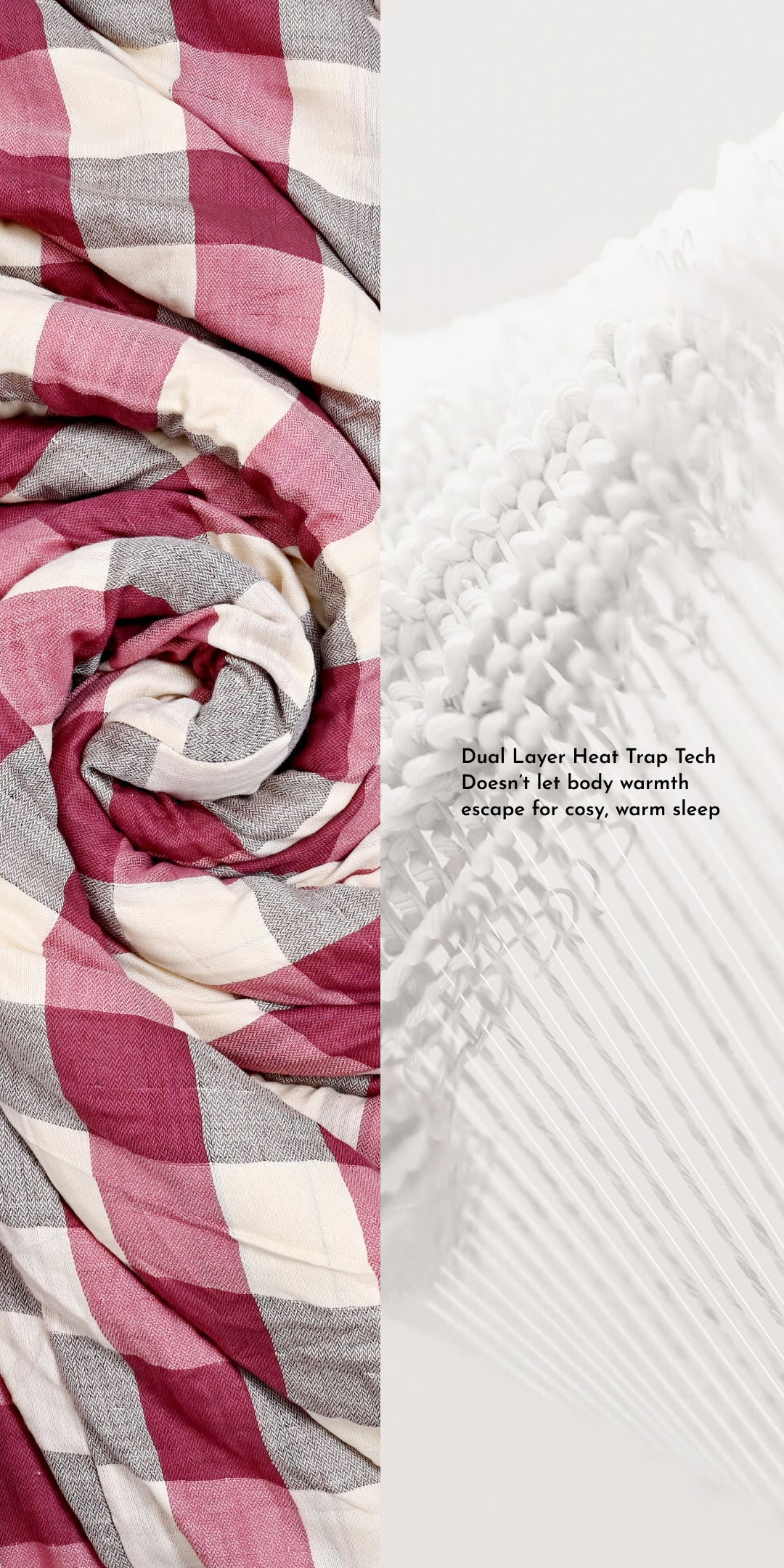 Zarf Reversible Quilt For Single Size Bed With 2 Pillow Covers and 1 Cushion Cover - Berrywood