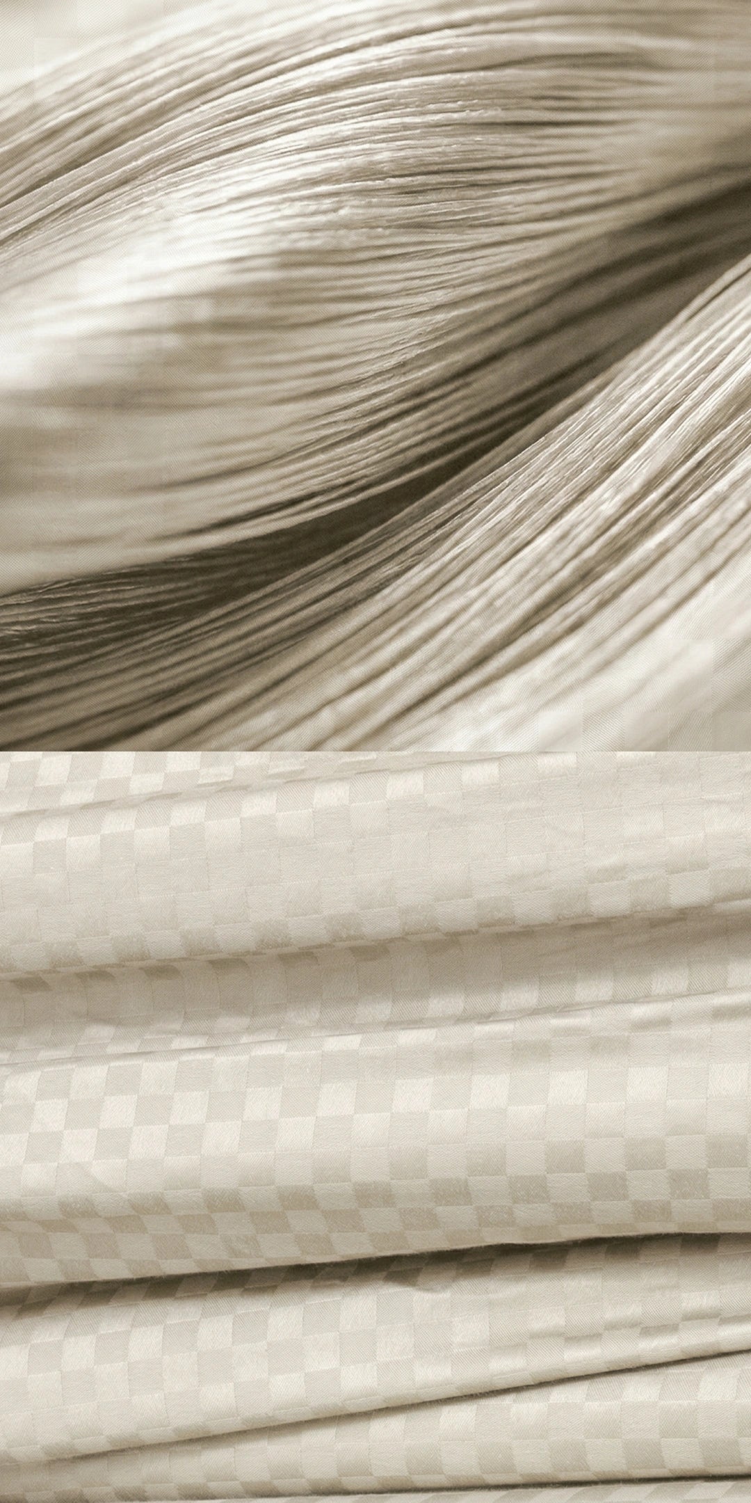 Zeries Egyptian Cotton Jacquard Bedsheets With 2 Pillow Cases & 2 Cushion Covers - Bisque