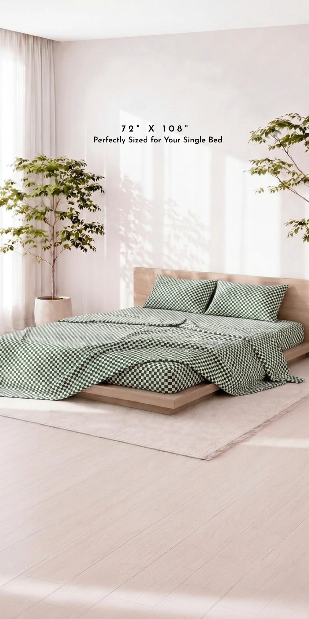 ZERIES PERCALE WEAVE EGYPTIAN COTTON SINGLE SIZE BEDSHEET WITH 4 PILLOW CASES - Ashford
