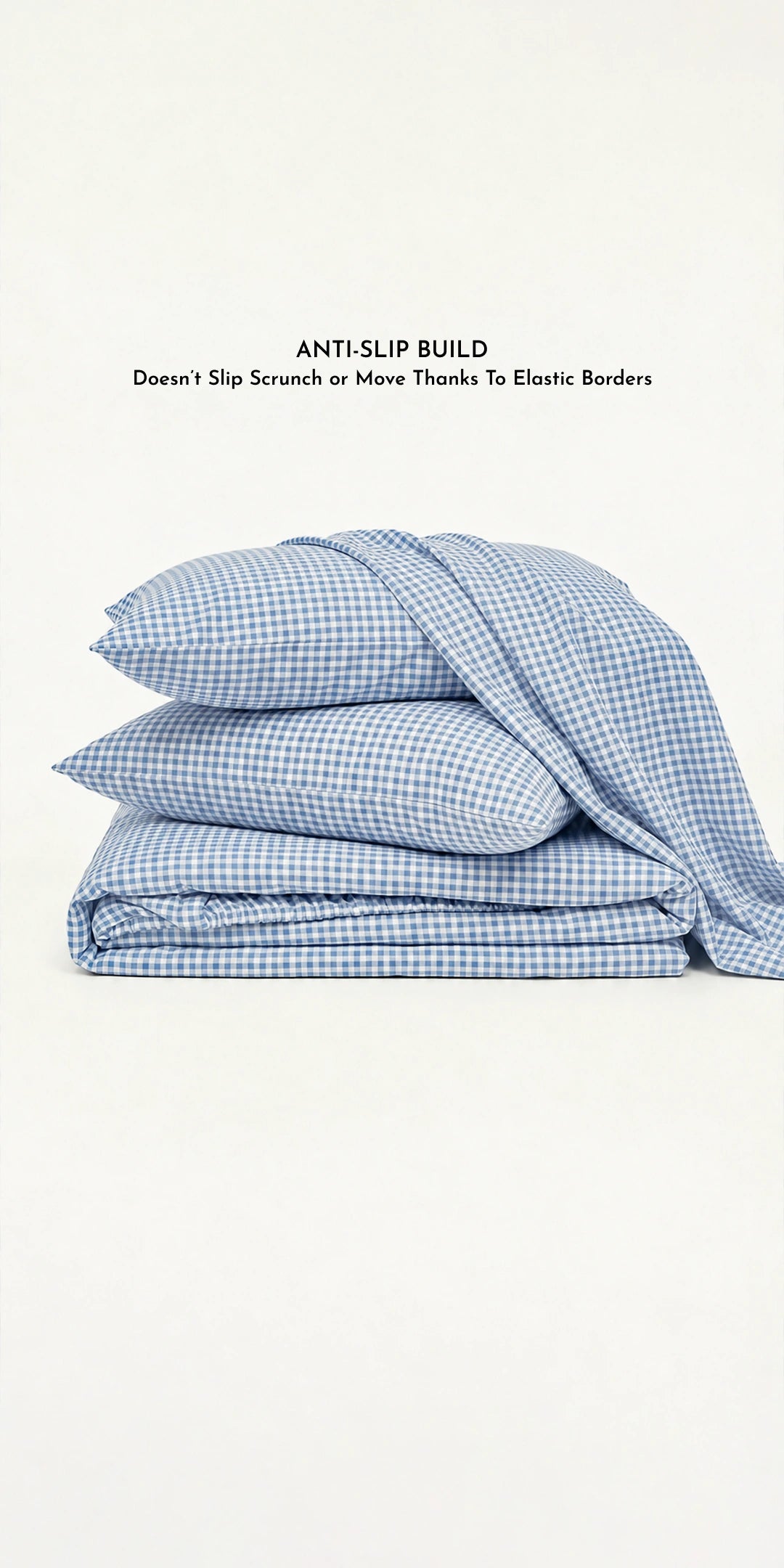 ZERIES EGYPTIAN COTTON FITTED BEDSHEET WITH 2 PILLOW CASES - Bluegrid
