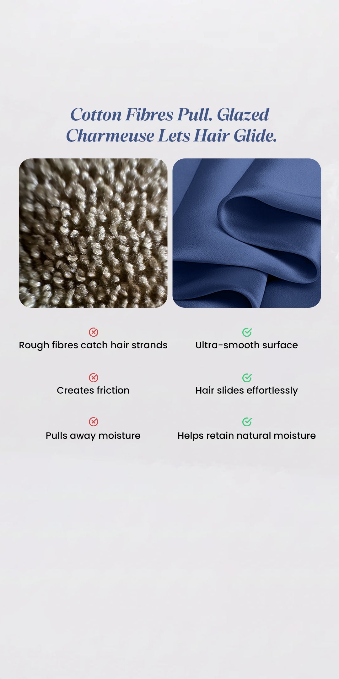 Zarf Glazed Charmeuse Satin Frizz-Reducing Pillow Cover - Indigo