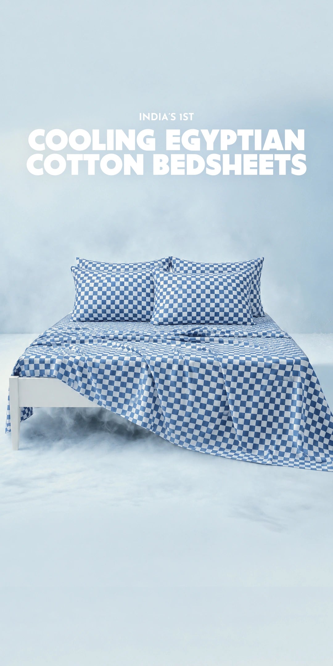 ZERIES PERCALE WEAVE EGYPTIAN COTTON FITTED BEDSHEET WITH 2 PILLOW CASES - Brookford